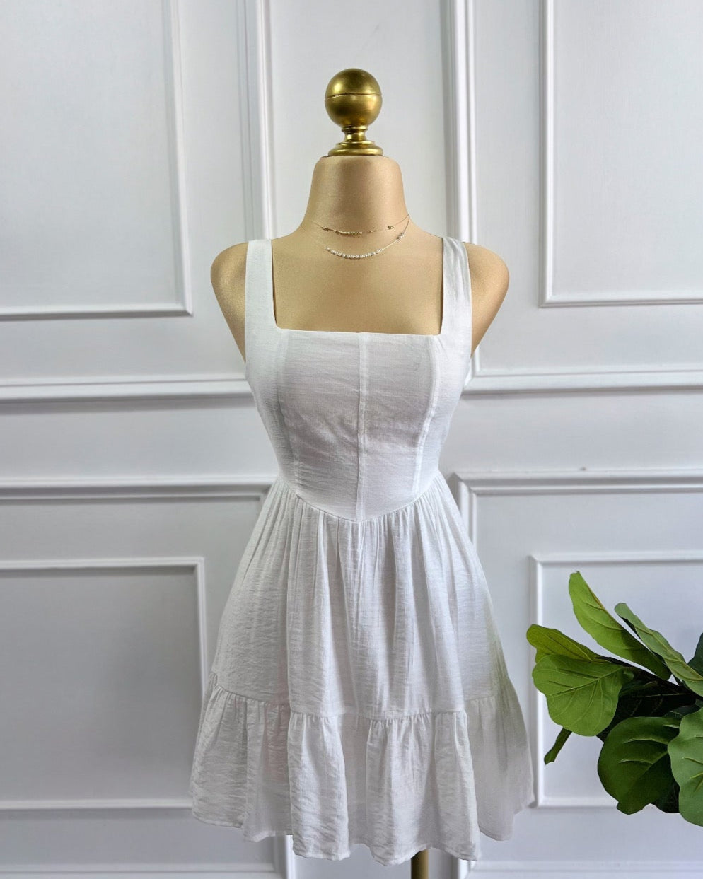Vestido Corte A Blanco
