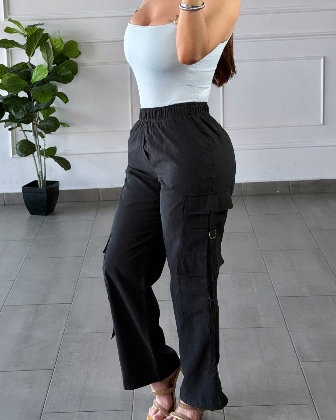 Pantalón Cargo Black