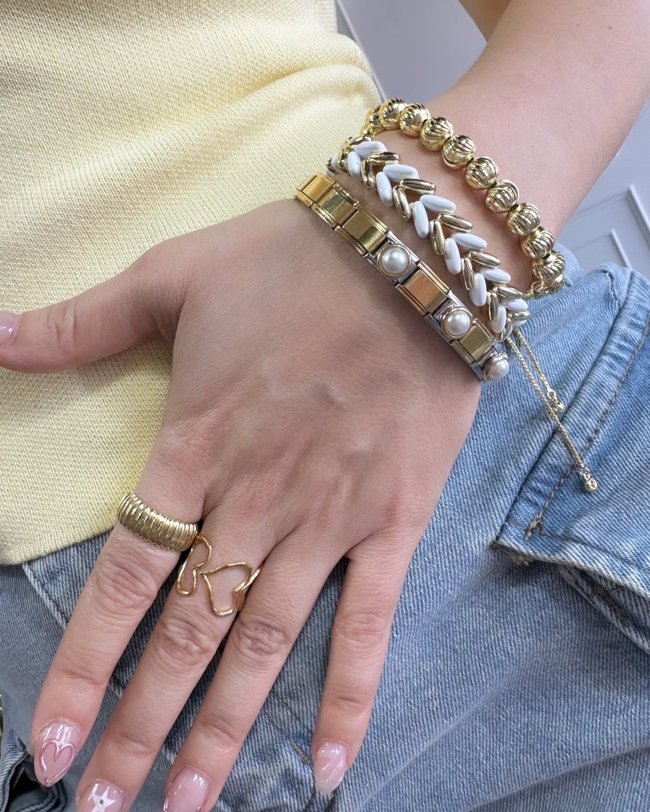 Pulsera Italiana Perlas