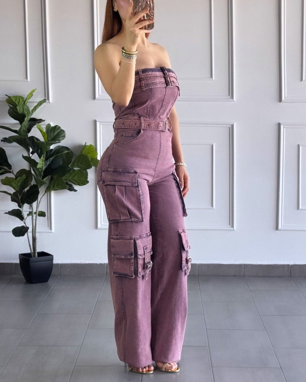 Enterizo Denim Morado