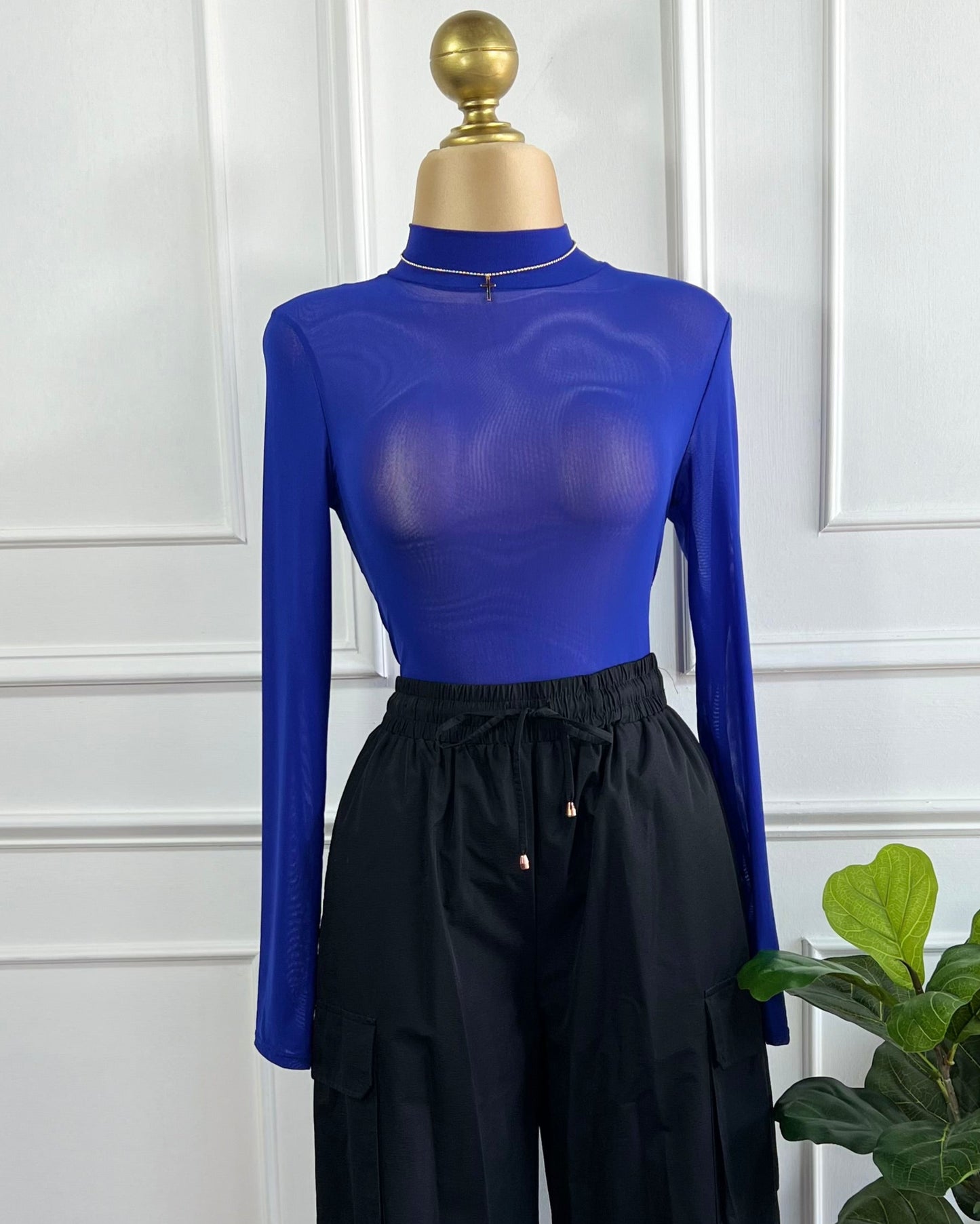 Pantiblusa Mesh Azul