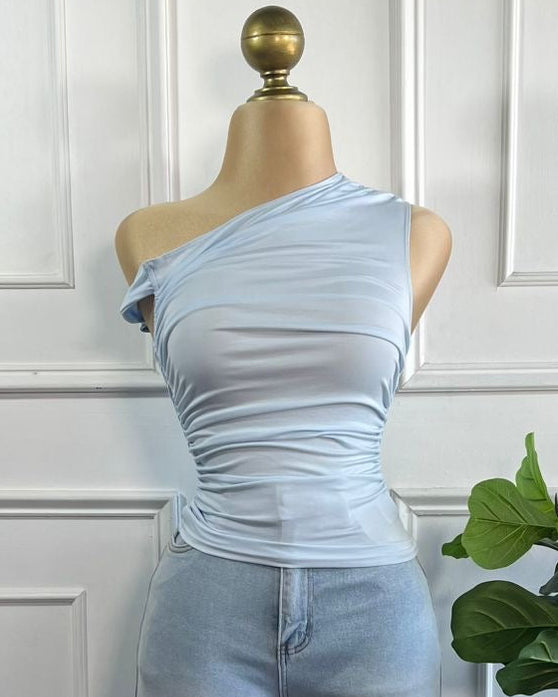 Blusa Asimetrica Azul