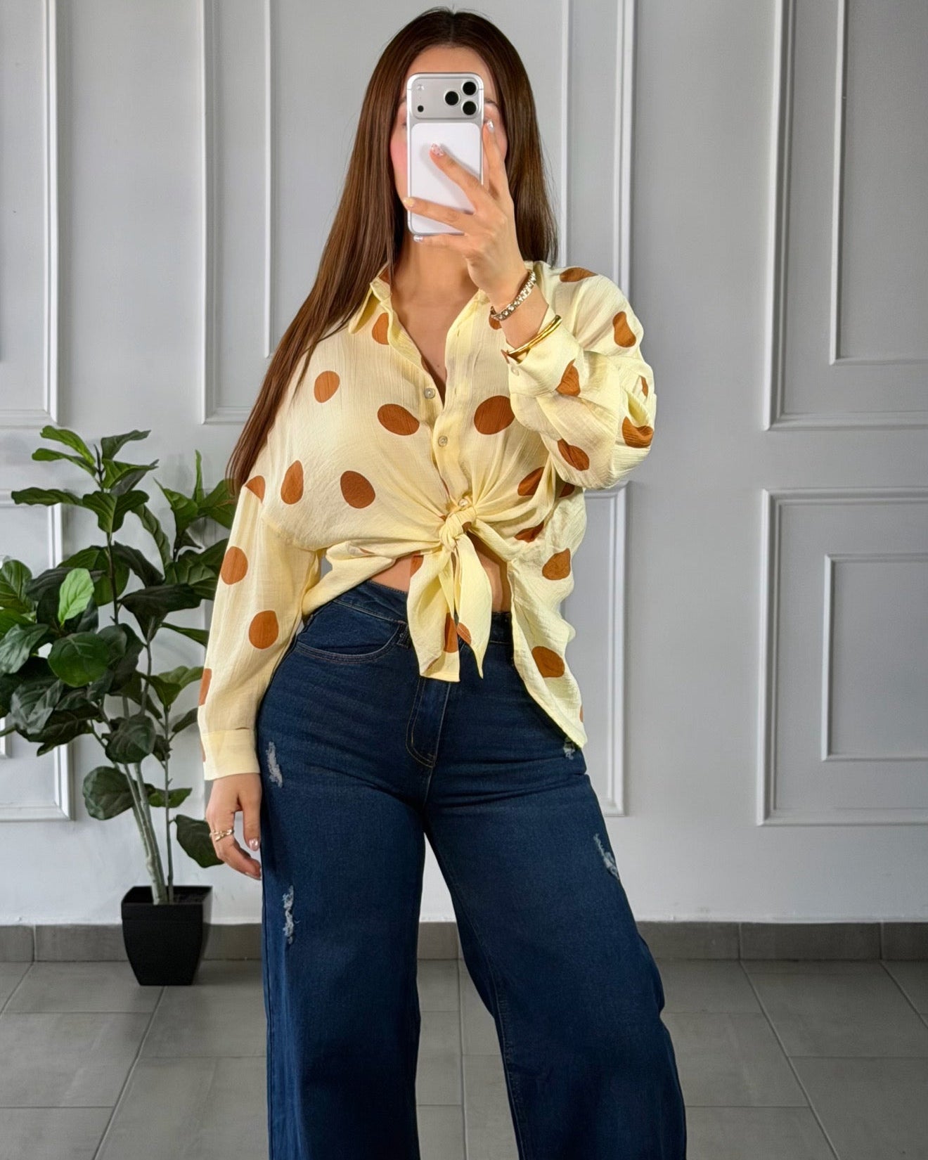 Camisa Polka Dot Maxi