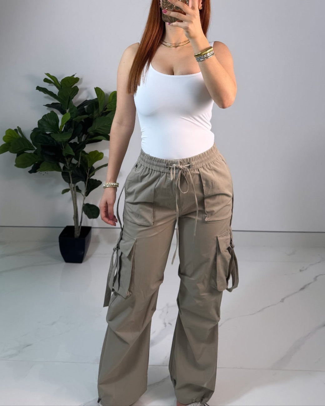 Pantalón Cargo Camel