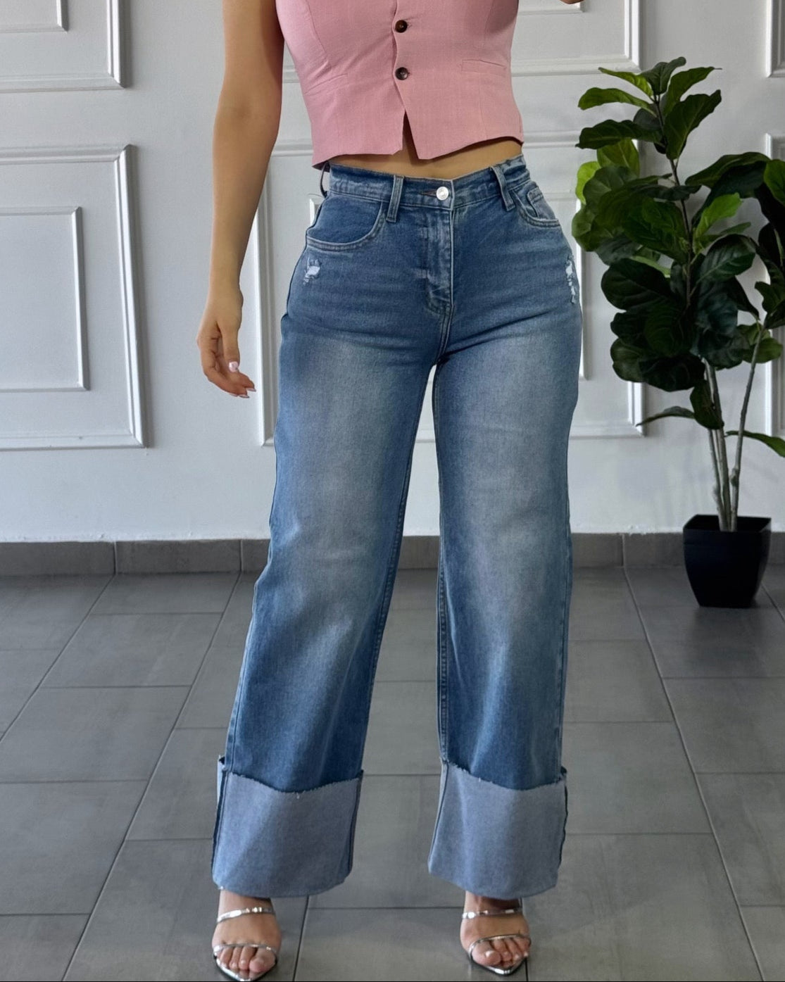 Jeans Vibrant Doblez