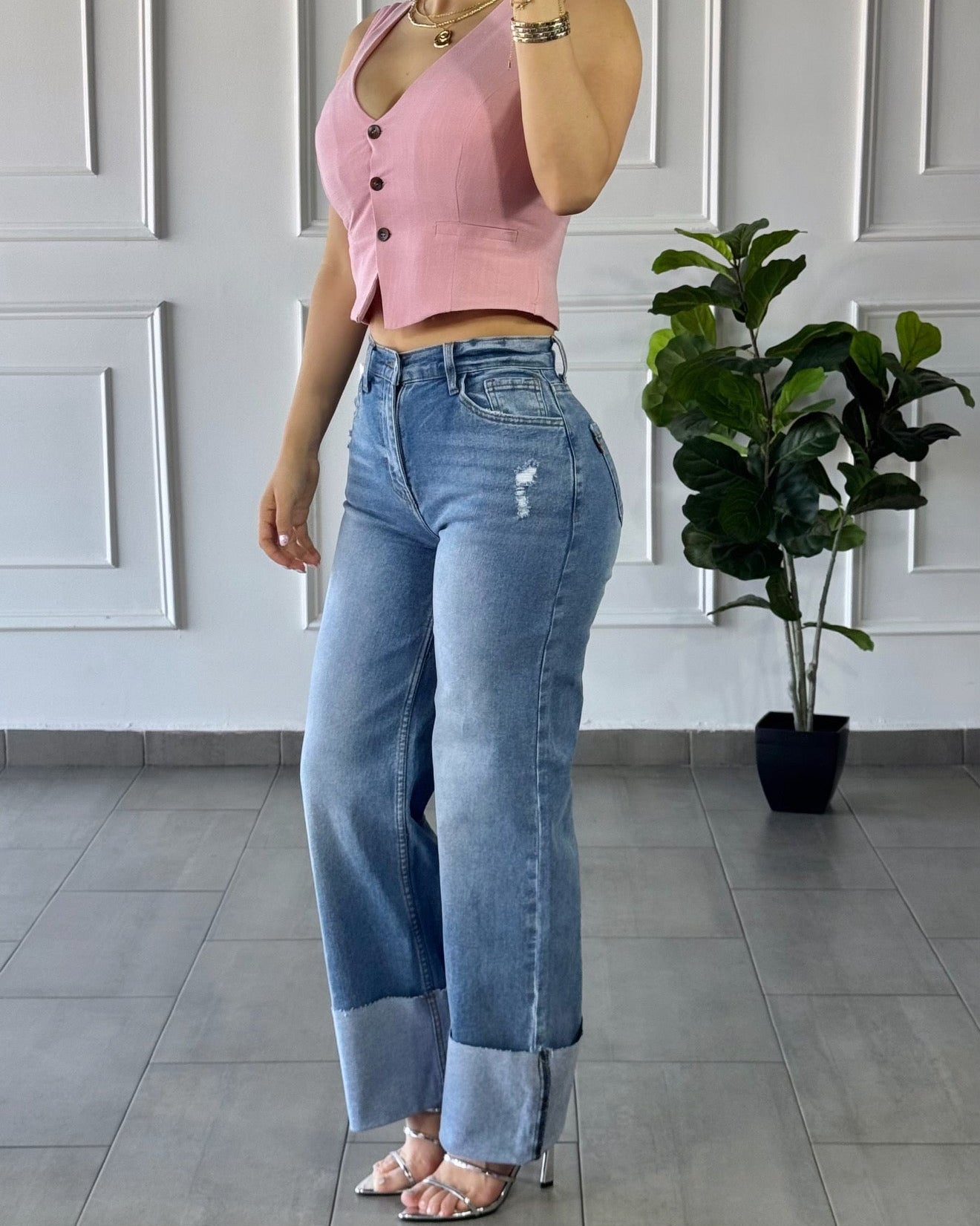 Jeans Vibrant Doblez