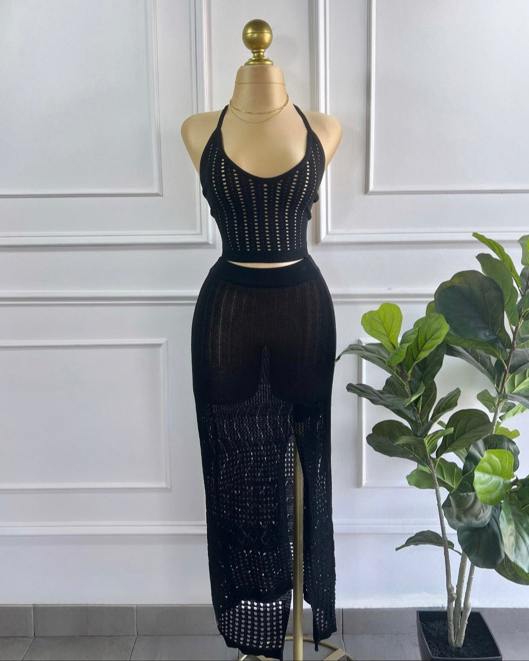 Set Salida De Baño Negro