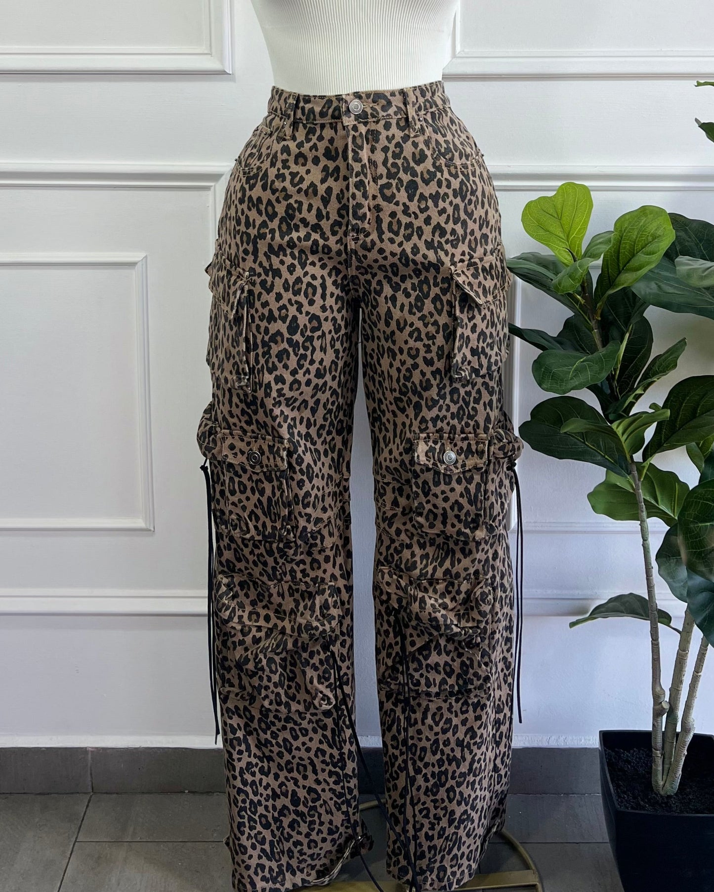 Pantalon Animal Print Cargo