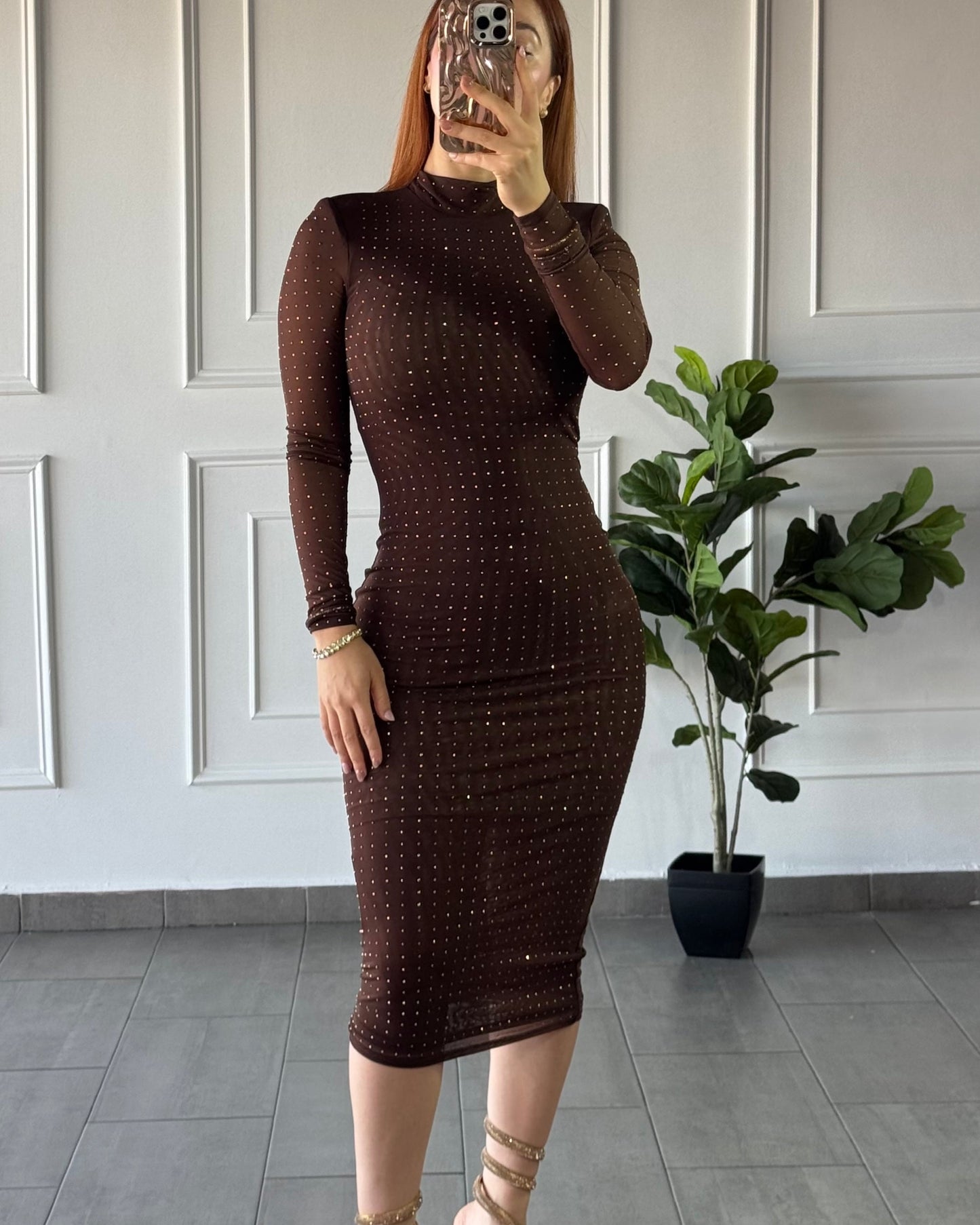 Vestido Moka Brillos