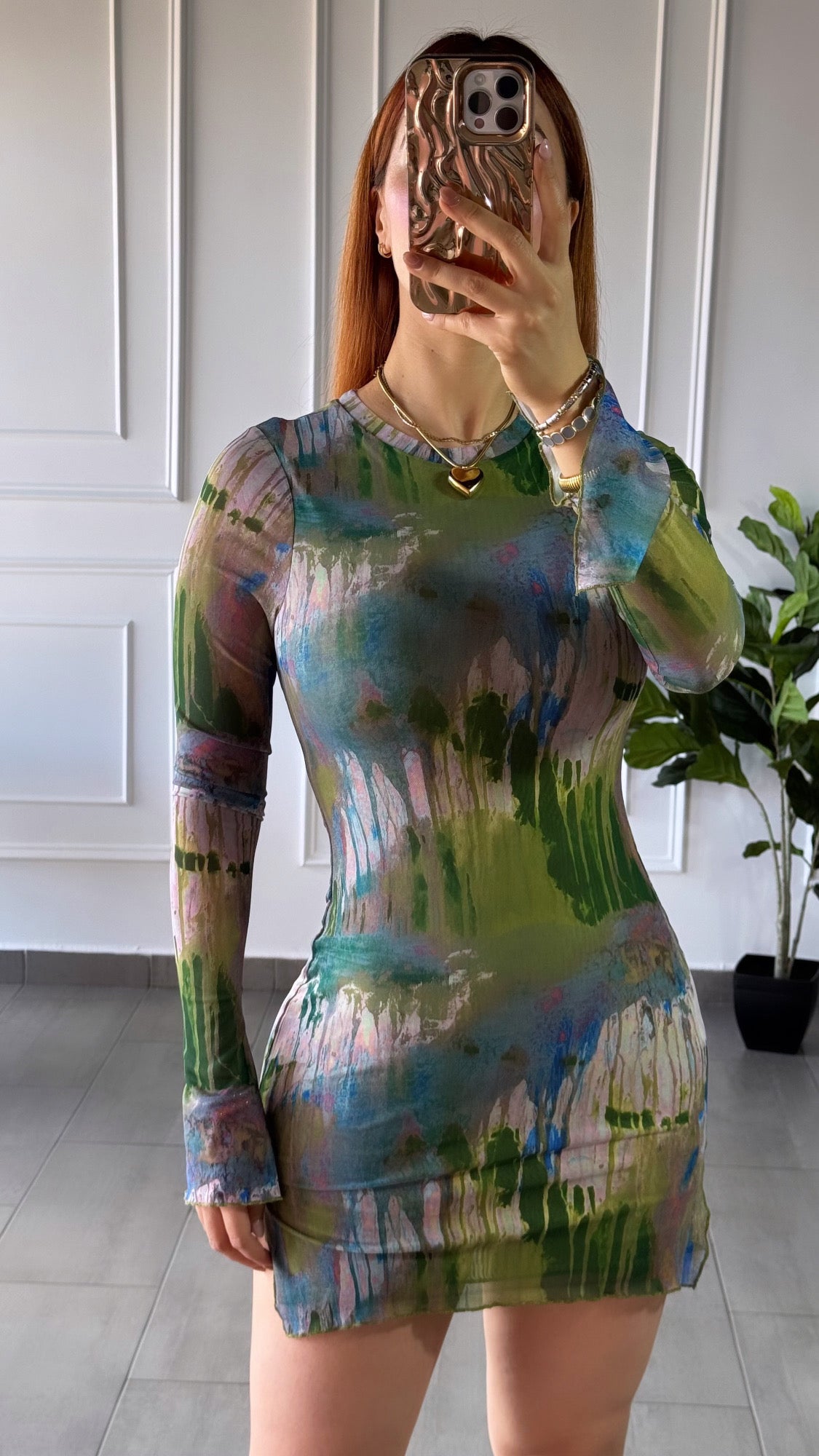 Vestido Mesh Verde
