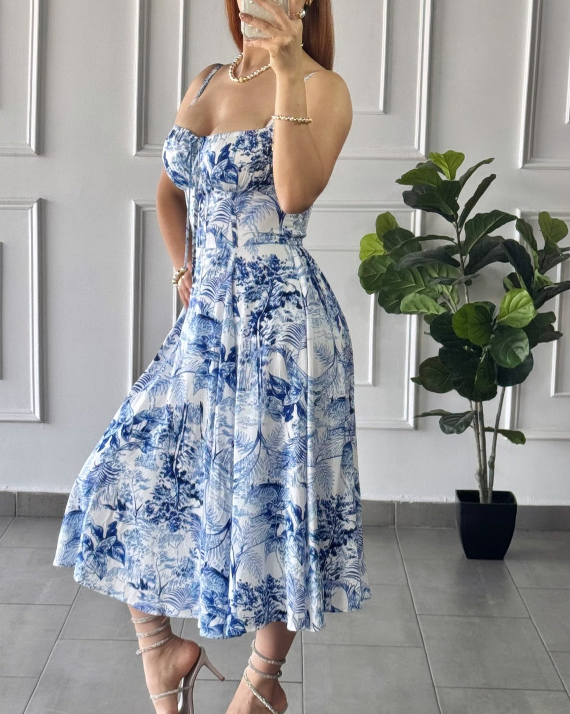Vestido Multicolor Azul