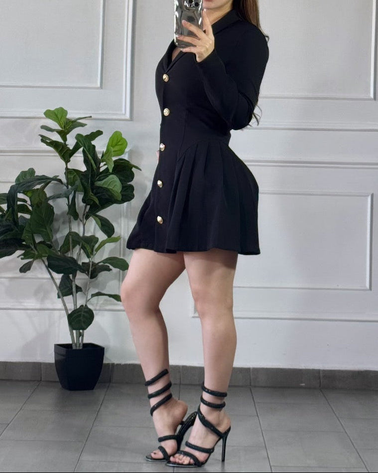 Vestido Plisado Black