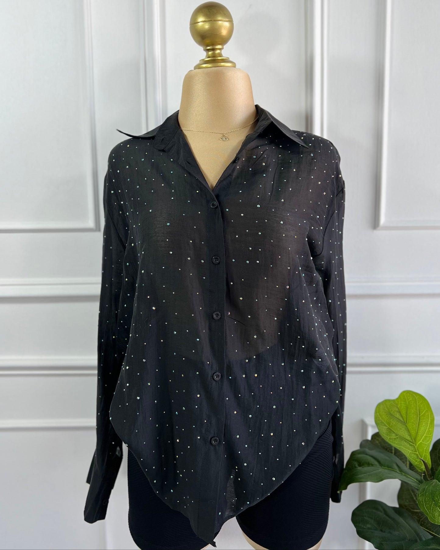 Camisa Brillo Negra