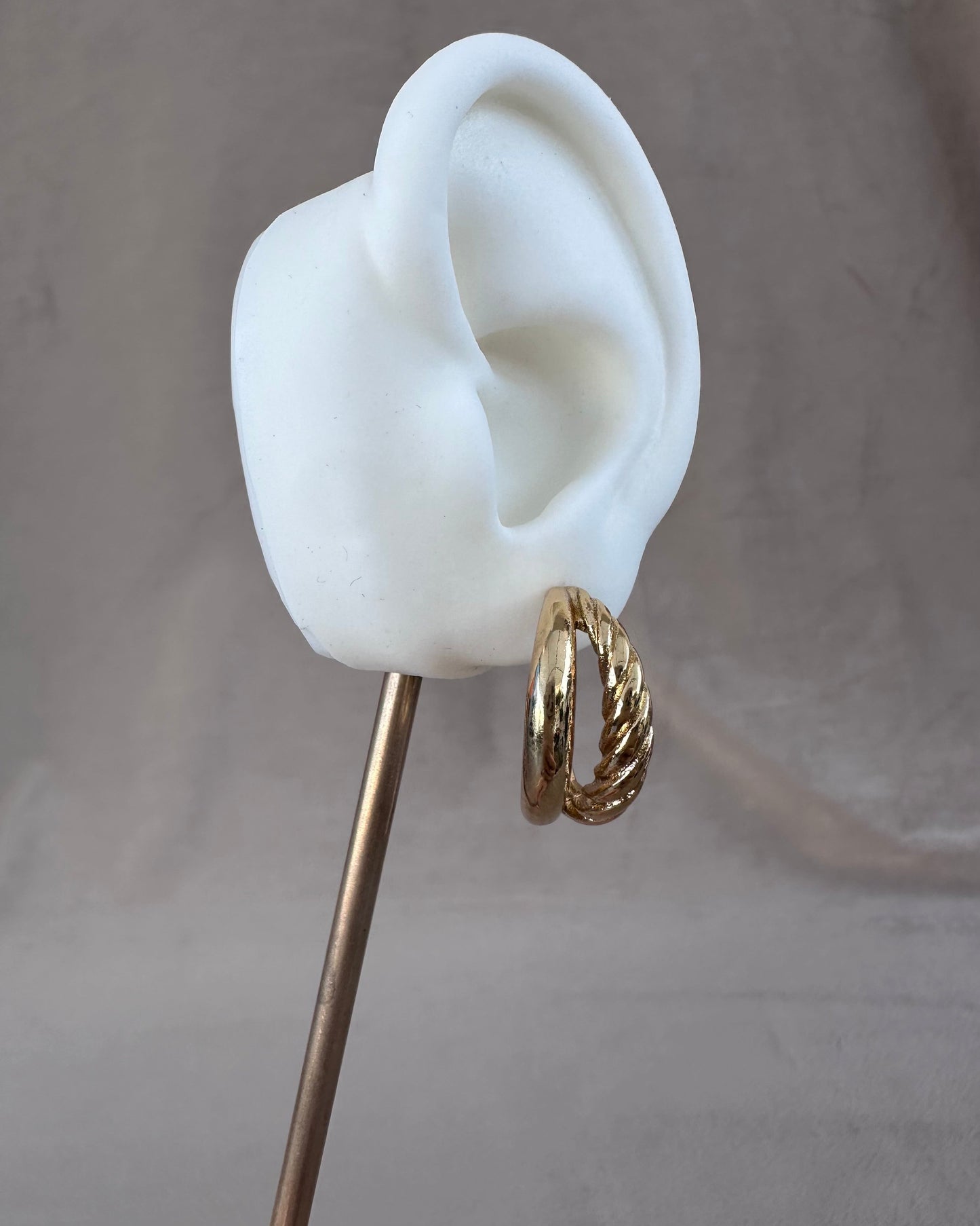 Arracada Doble Gruesa