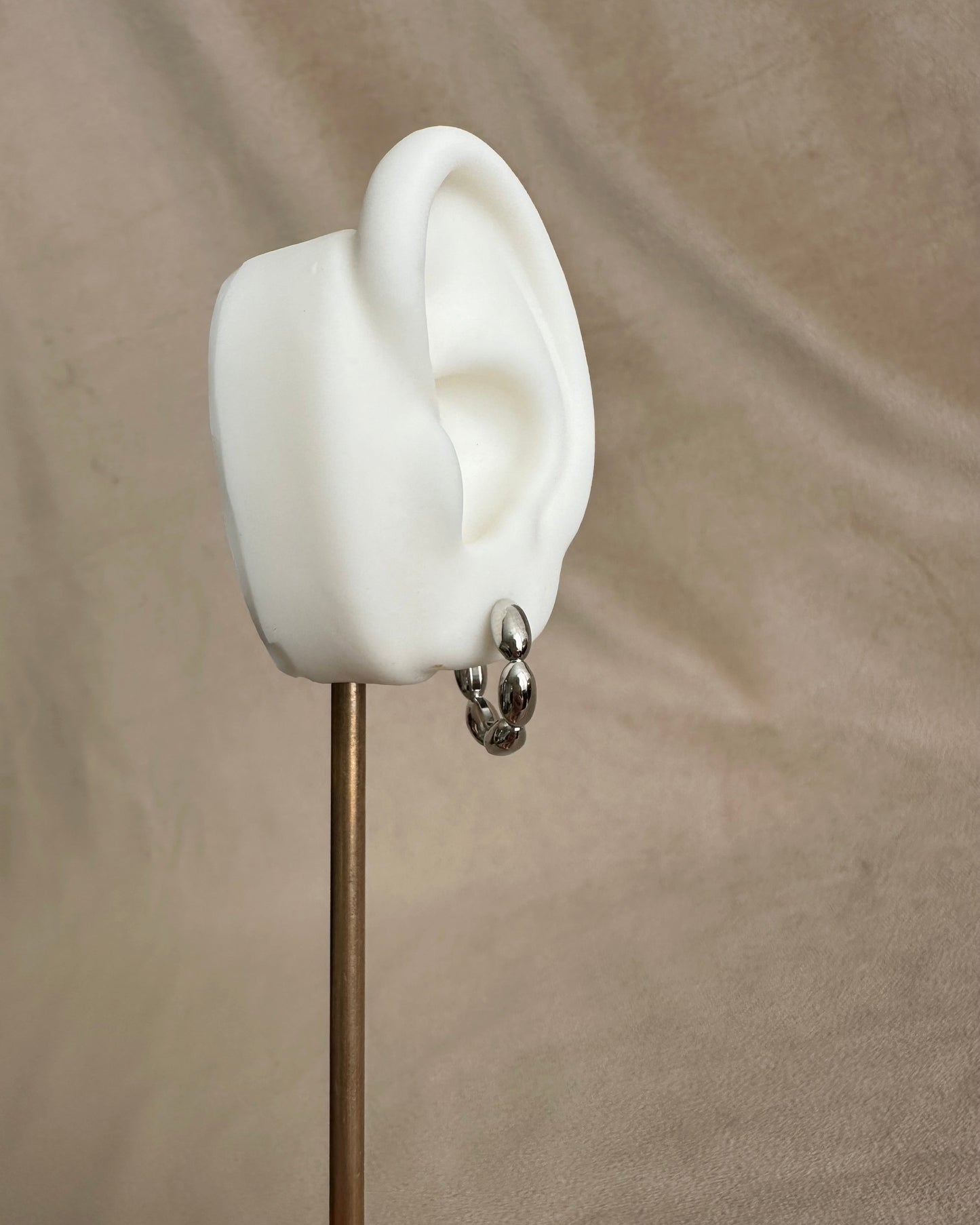 Arracada Plata Bolita