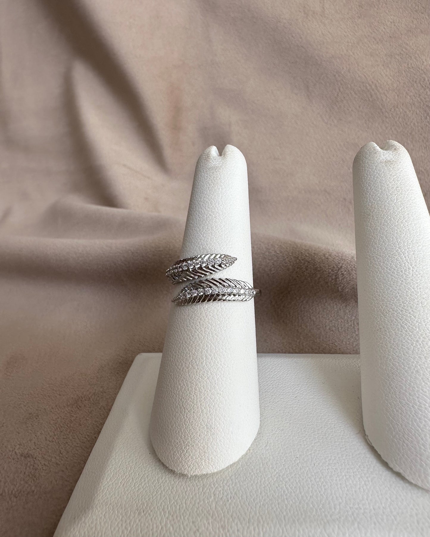 Anillo Hoja Entrelazado Plata