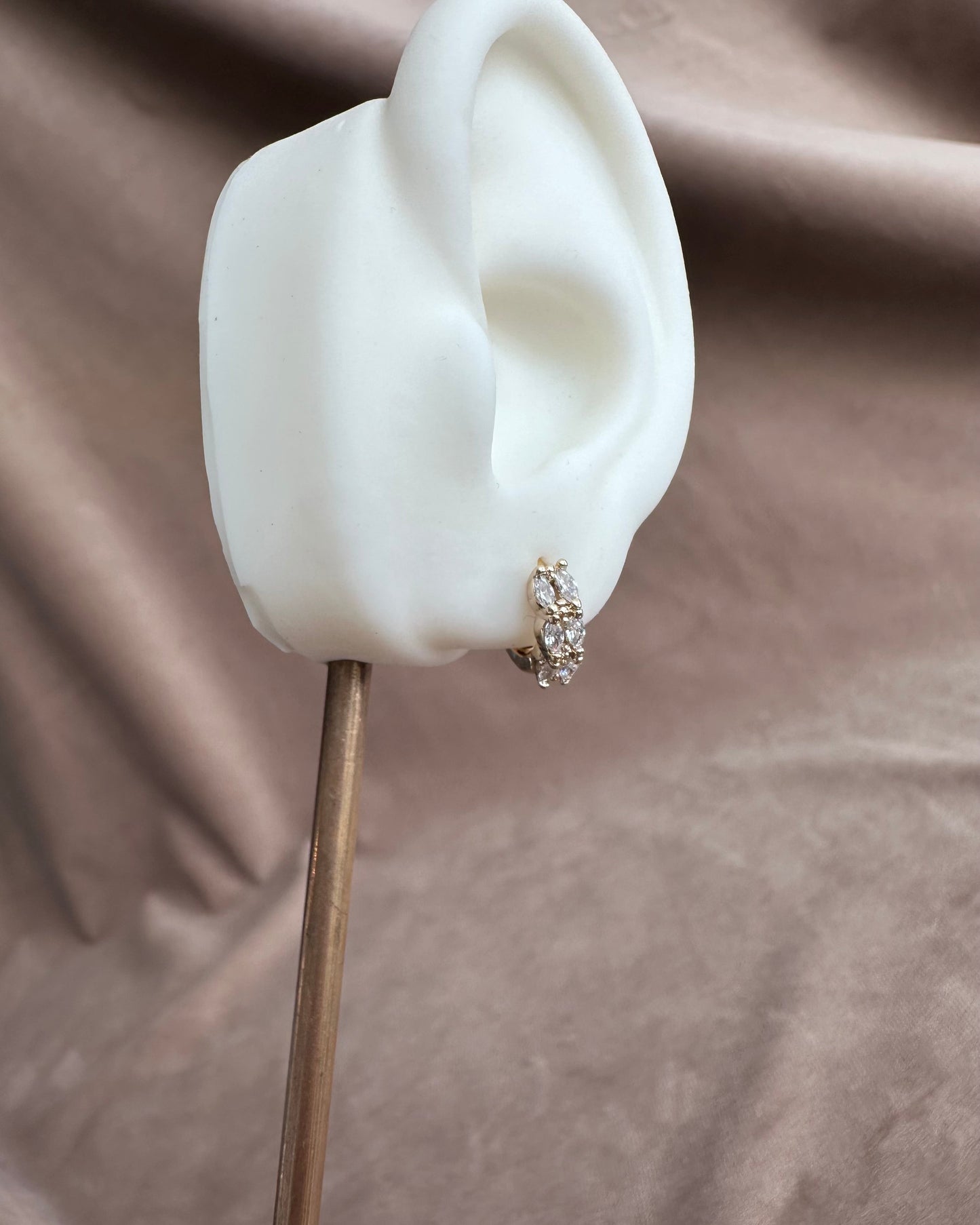 Arracada Mini Doble Brillo