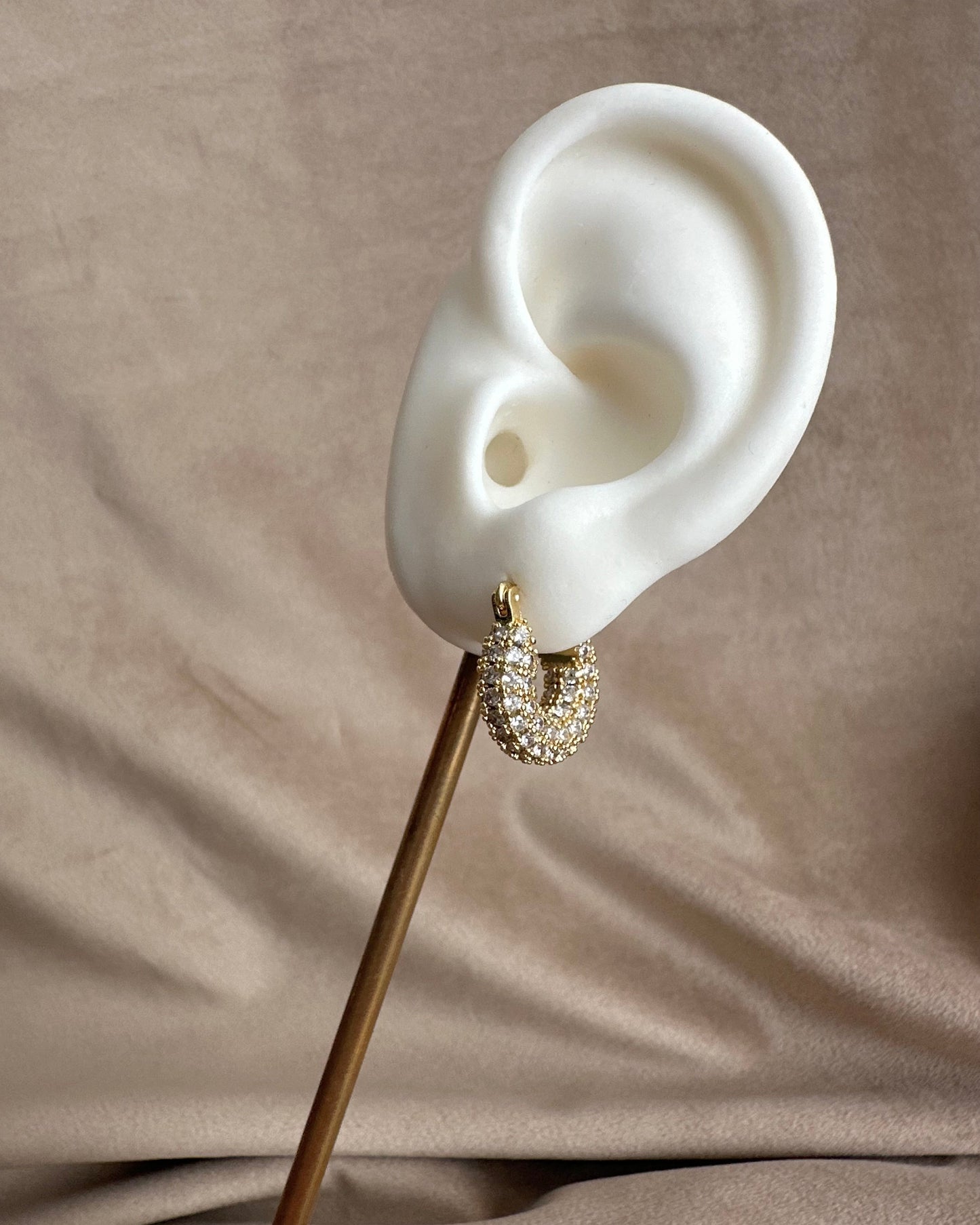 Arracada Chunky Brillo Ch Dorada