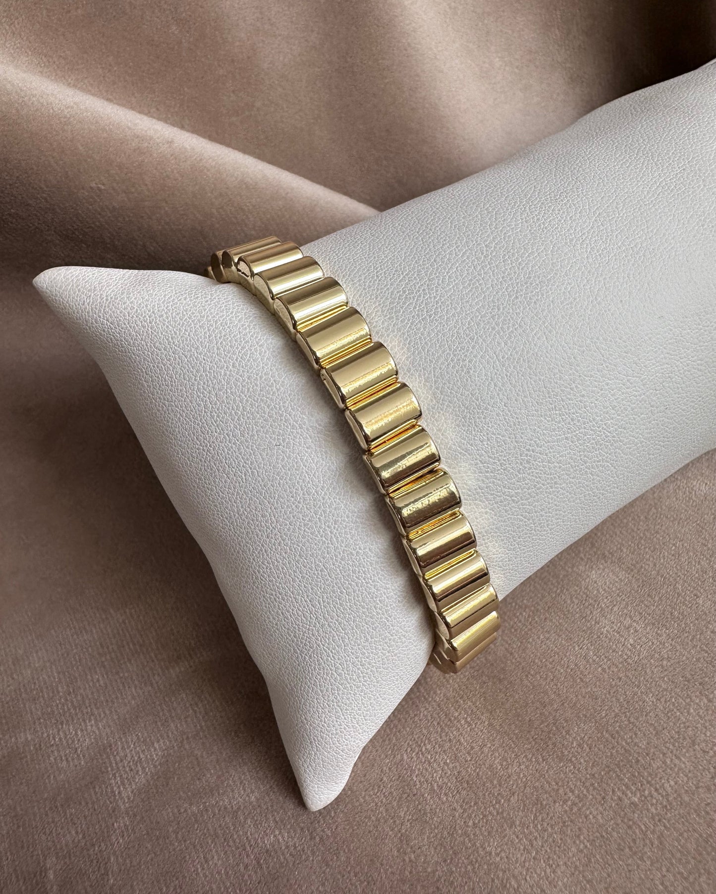 Pulsera Bloques Dorado