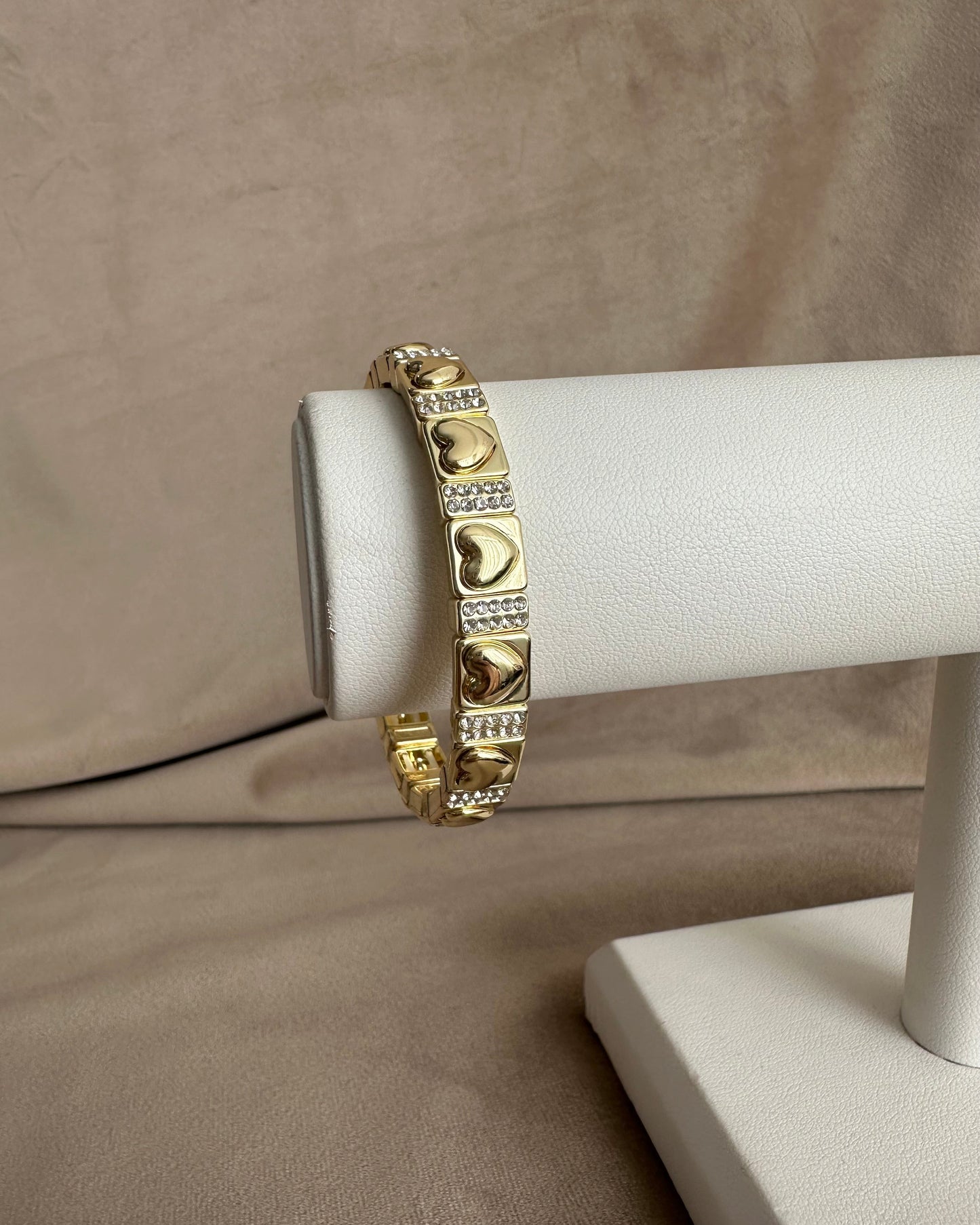 Pulsera Corazones Brillo