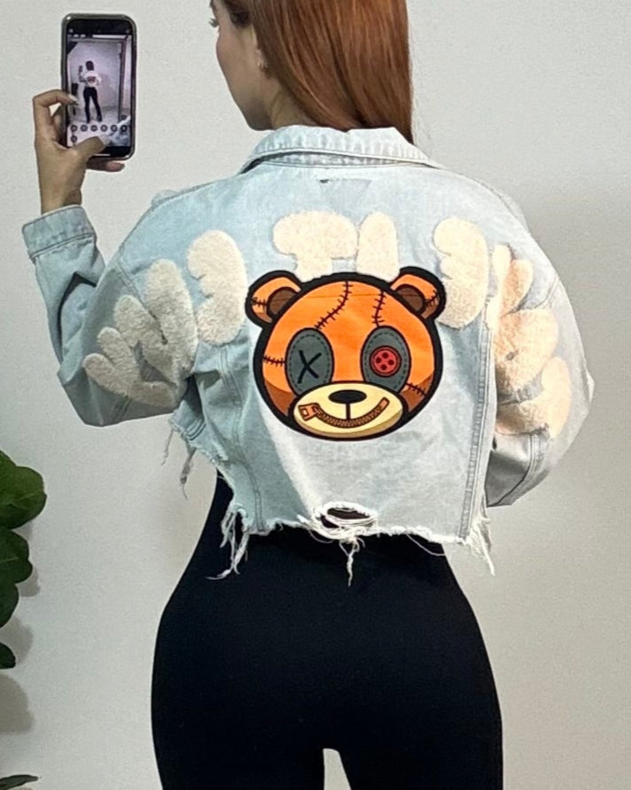 Chamarra Denim Oso