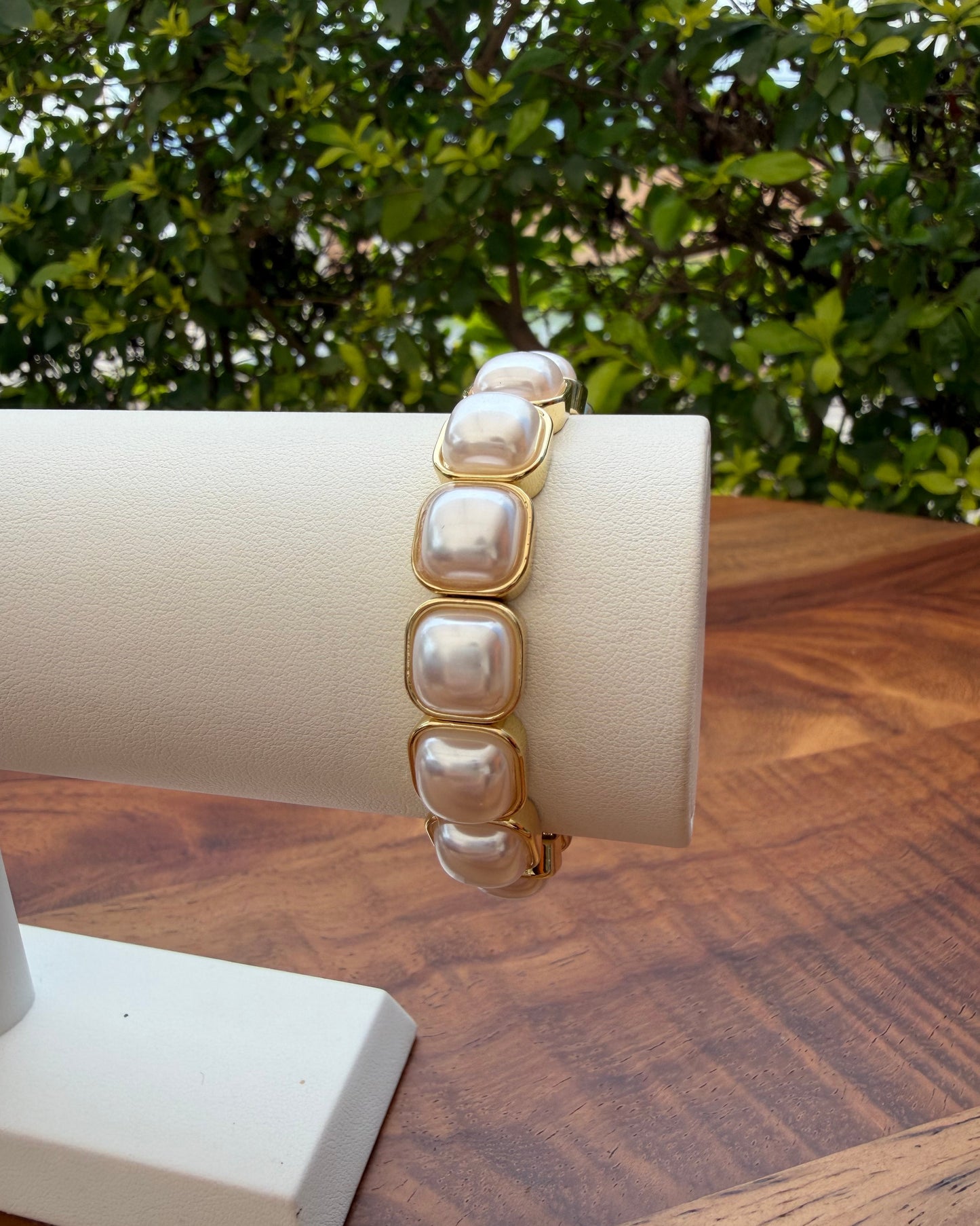 Pulsera Cuadro Perla