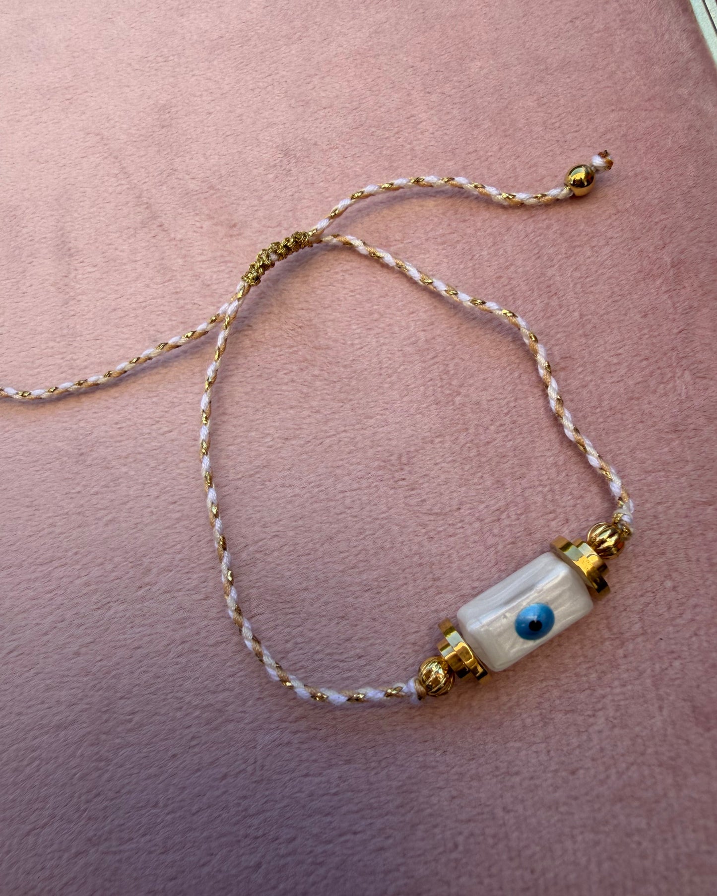 Pulsera Hilo Ojo Blanco