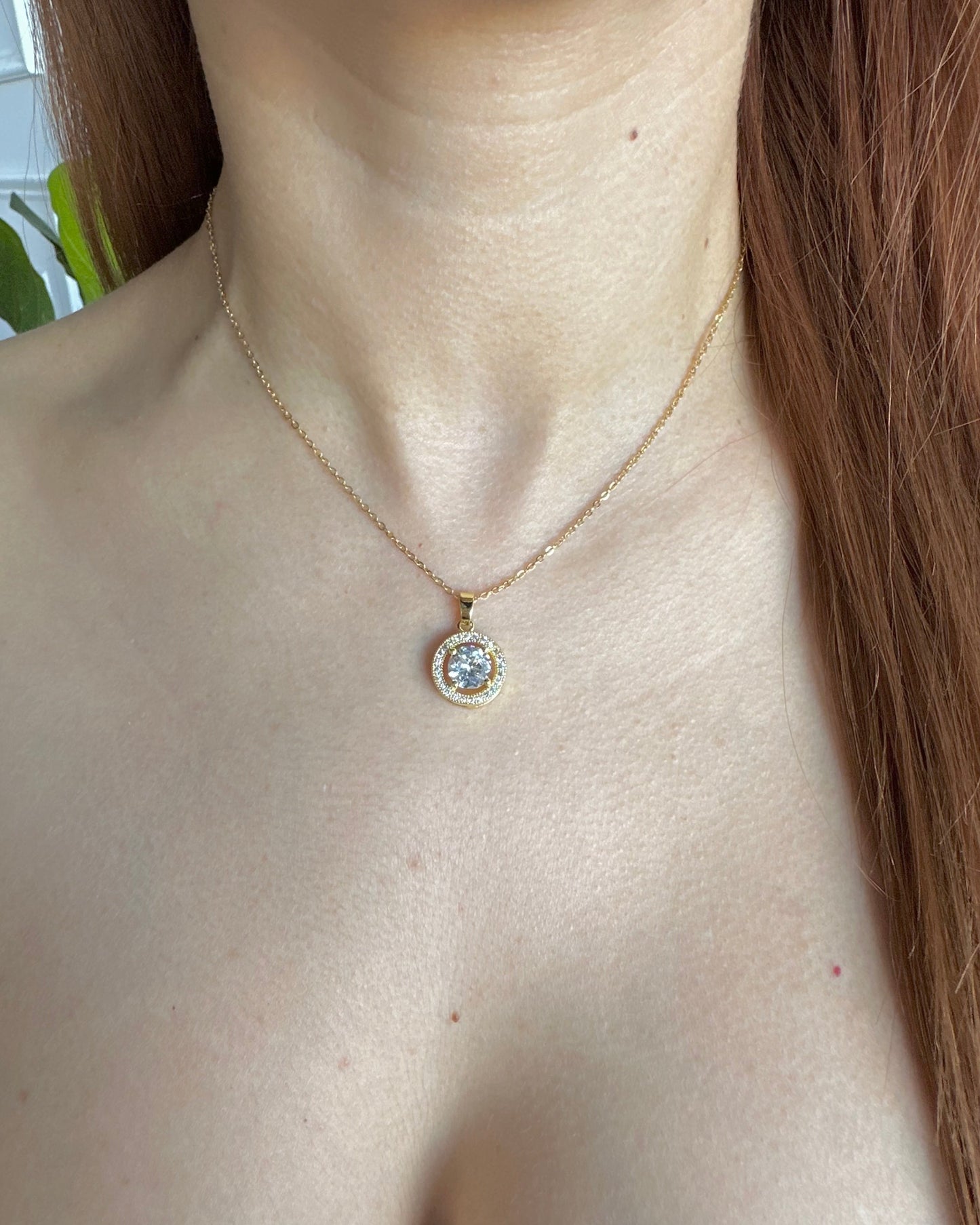 Collar Brillo Circulo