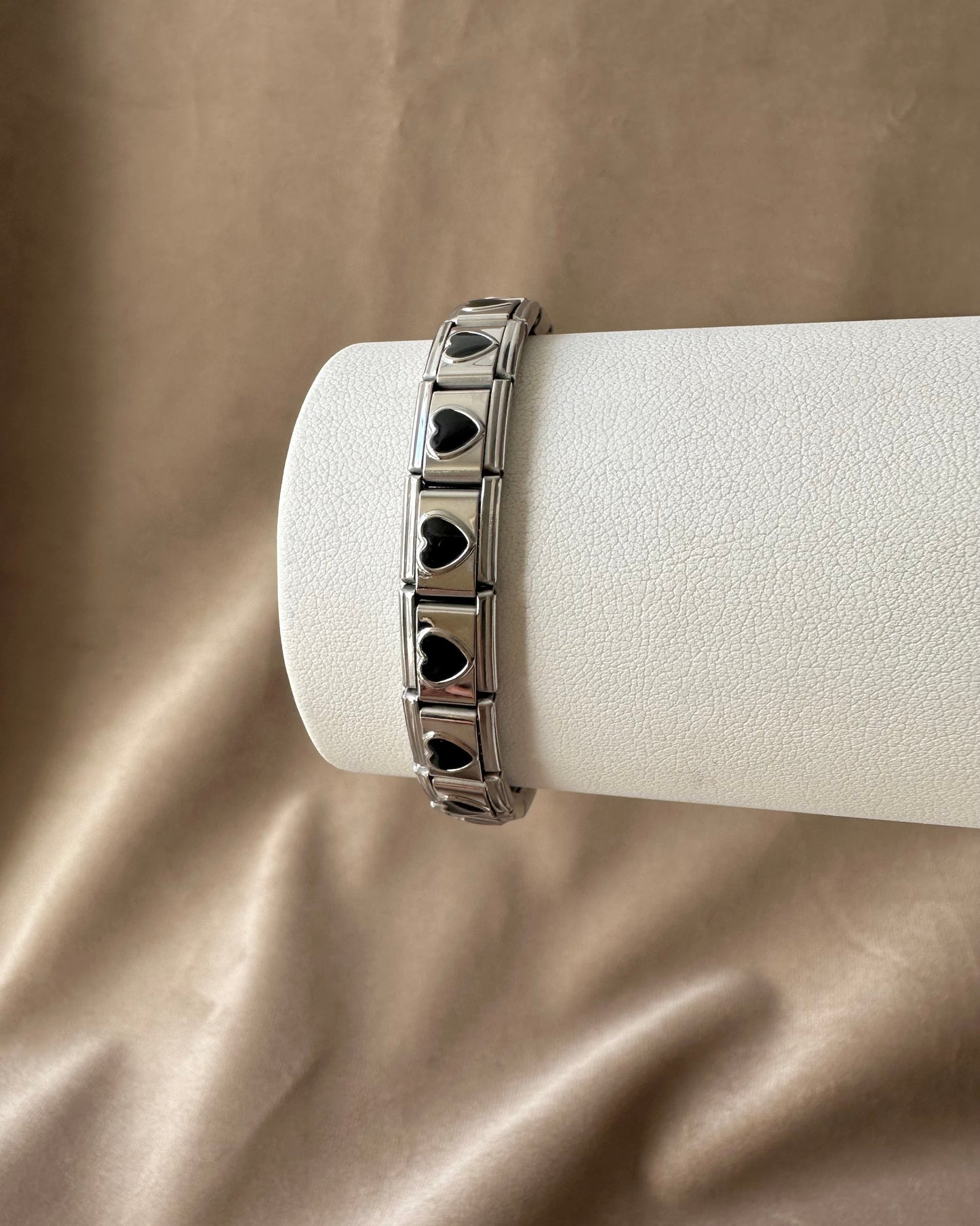 Pulsera Italiana Corazón Negro