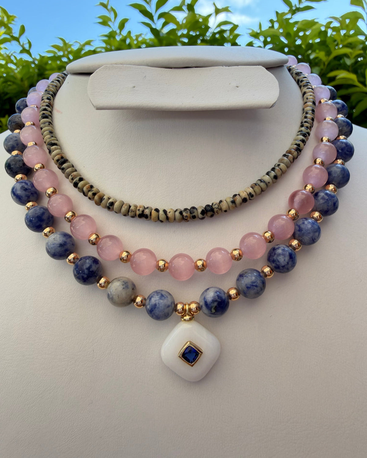 Collar Ojo de Gato Rosa Pastel