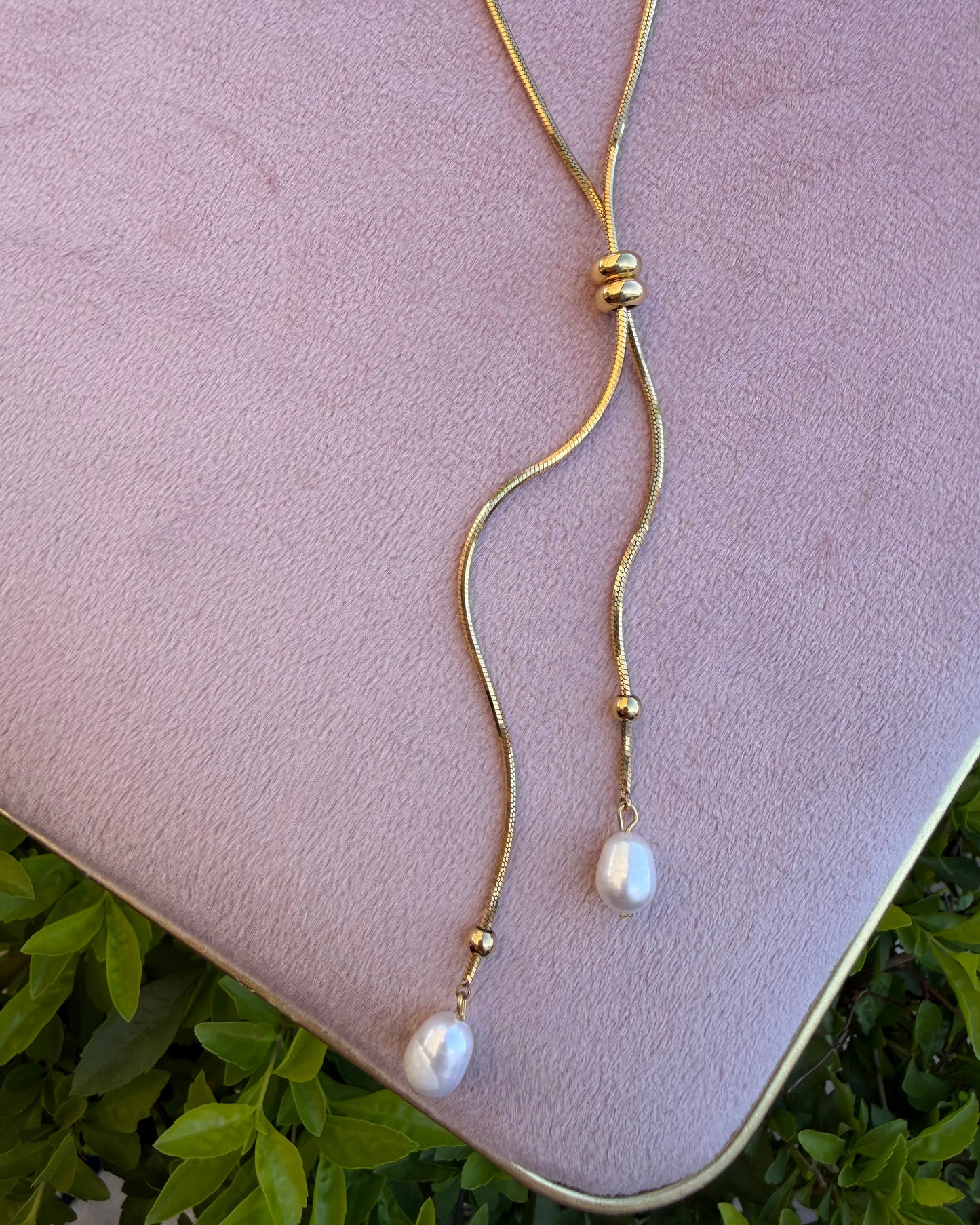 Collar Corbatero Perlas