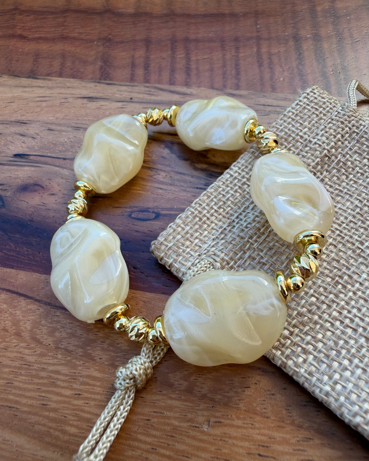 Pulsera Chunky Beige