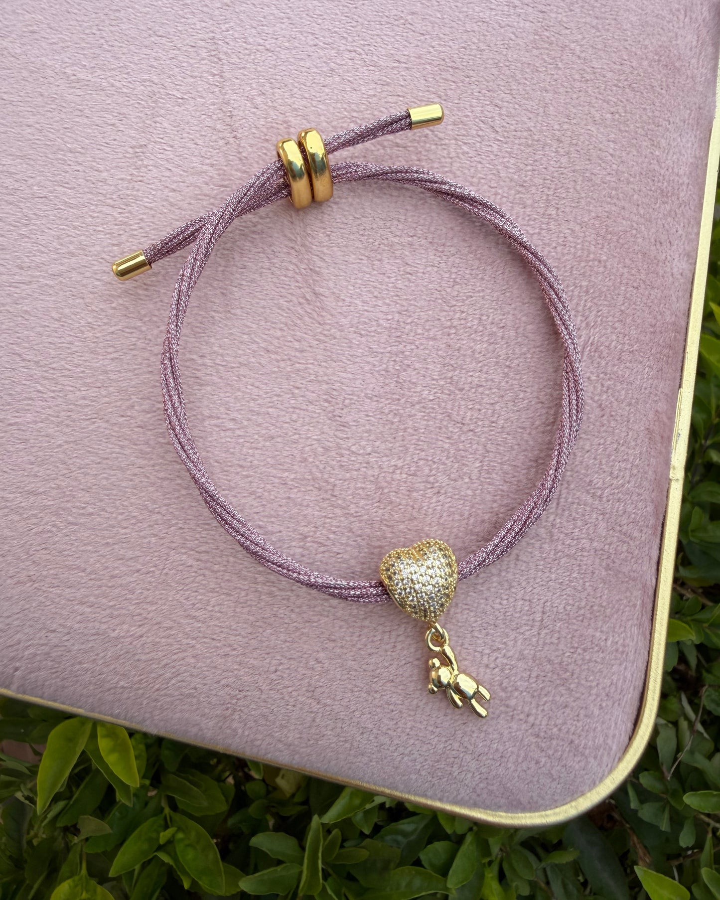 Pulsera Colores Dijes Lila