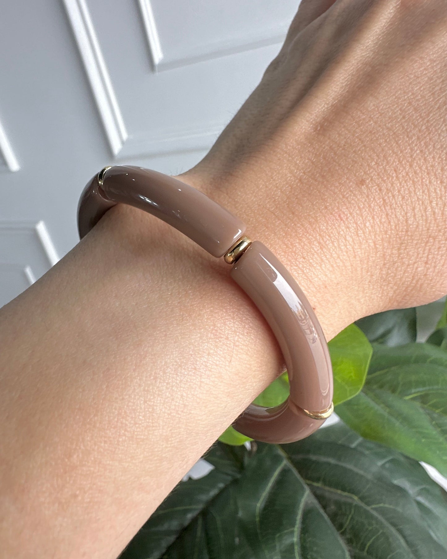 Pulsera Acrílico Café Ch