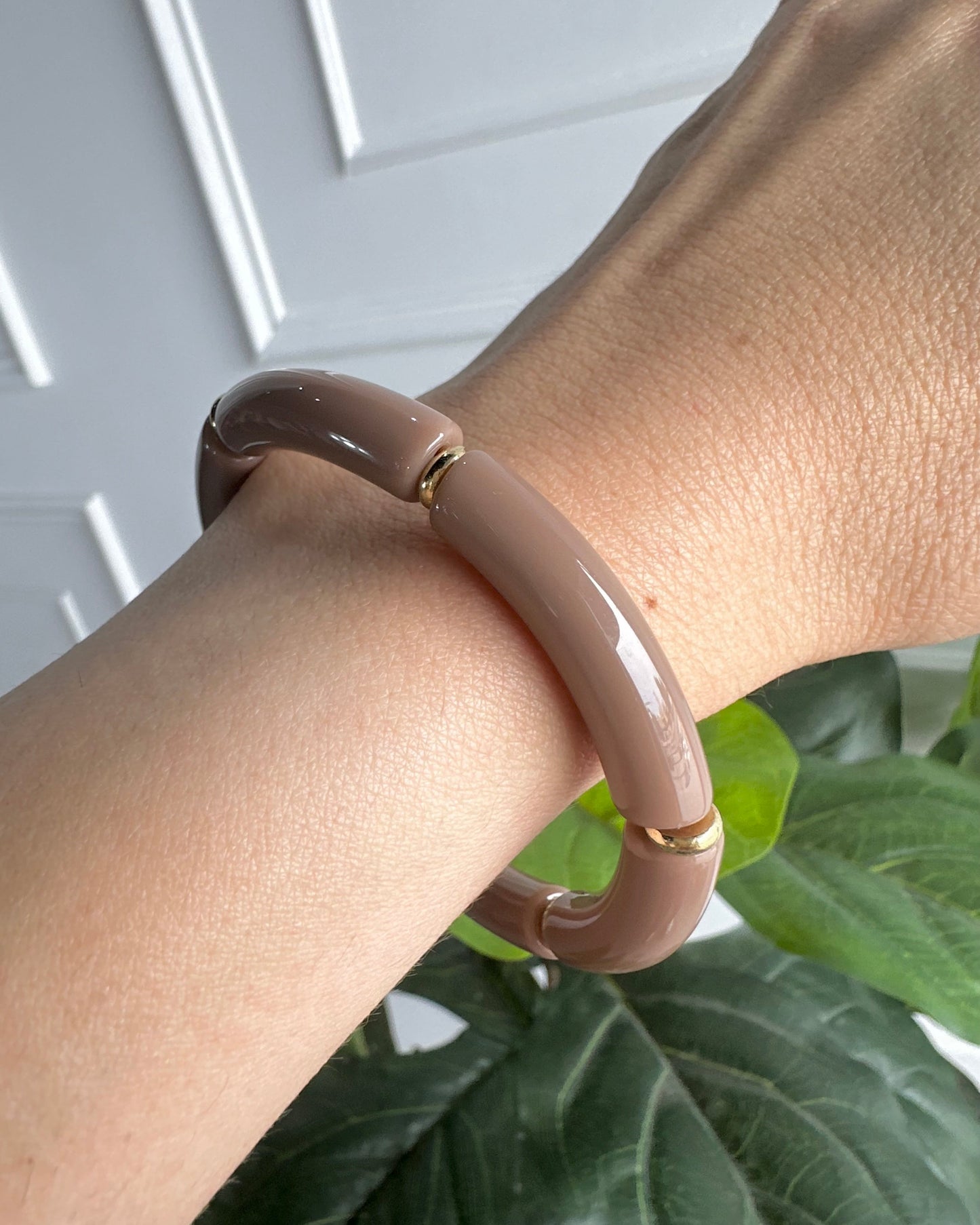 Pulsera Acrílico Café Ch