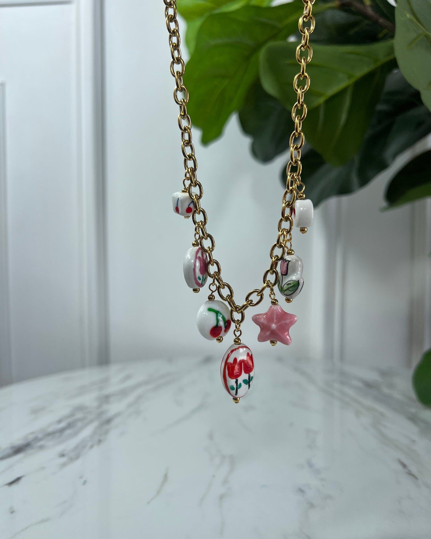 Collar Charms Flores