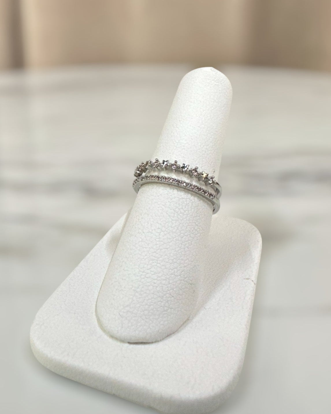 Anillo Doble Brillos