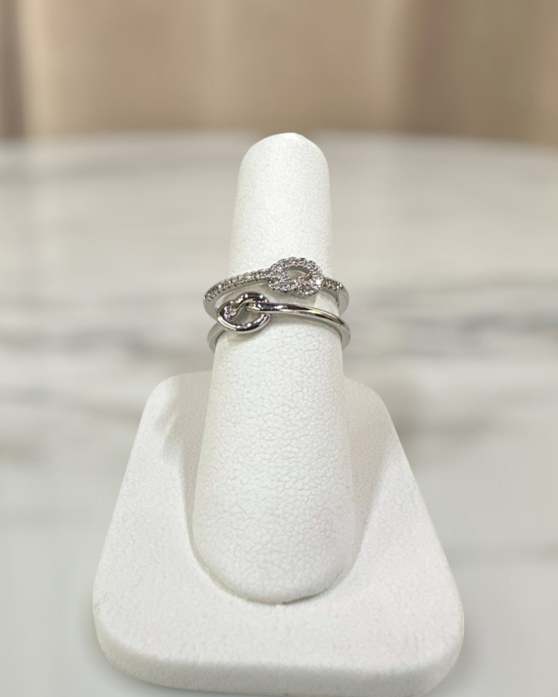 Anillo Doble Nudo Brillo