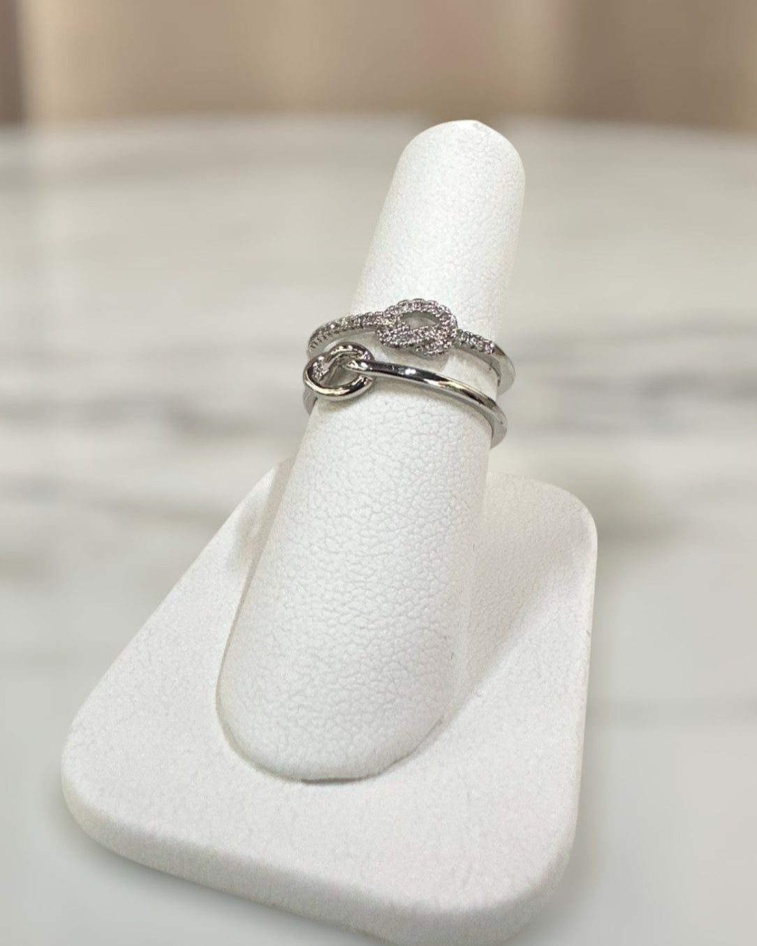 Anillo Doble Nudo Brillo