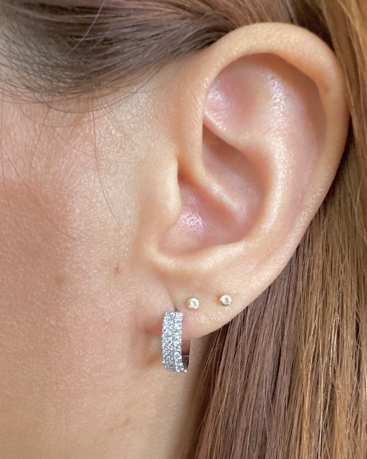 Arracada Plata Brillo