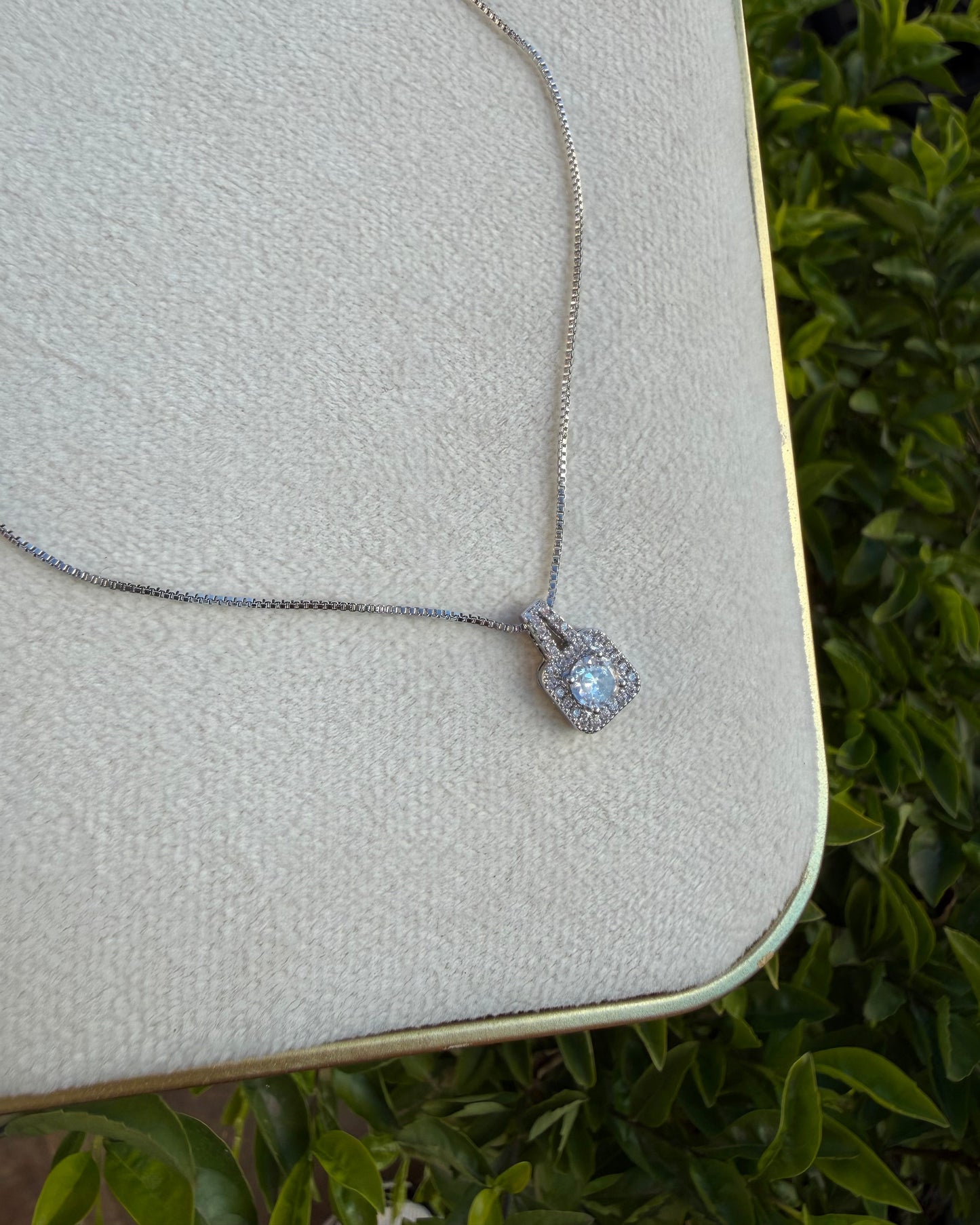 Collar Cuadro Plata