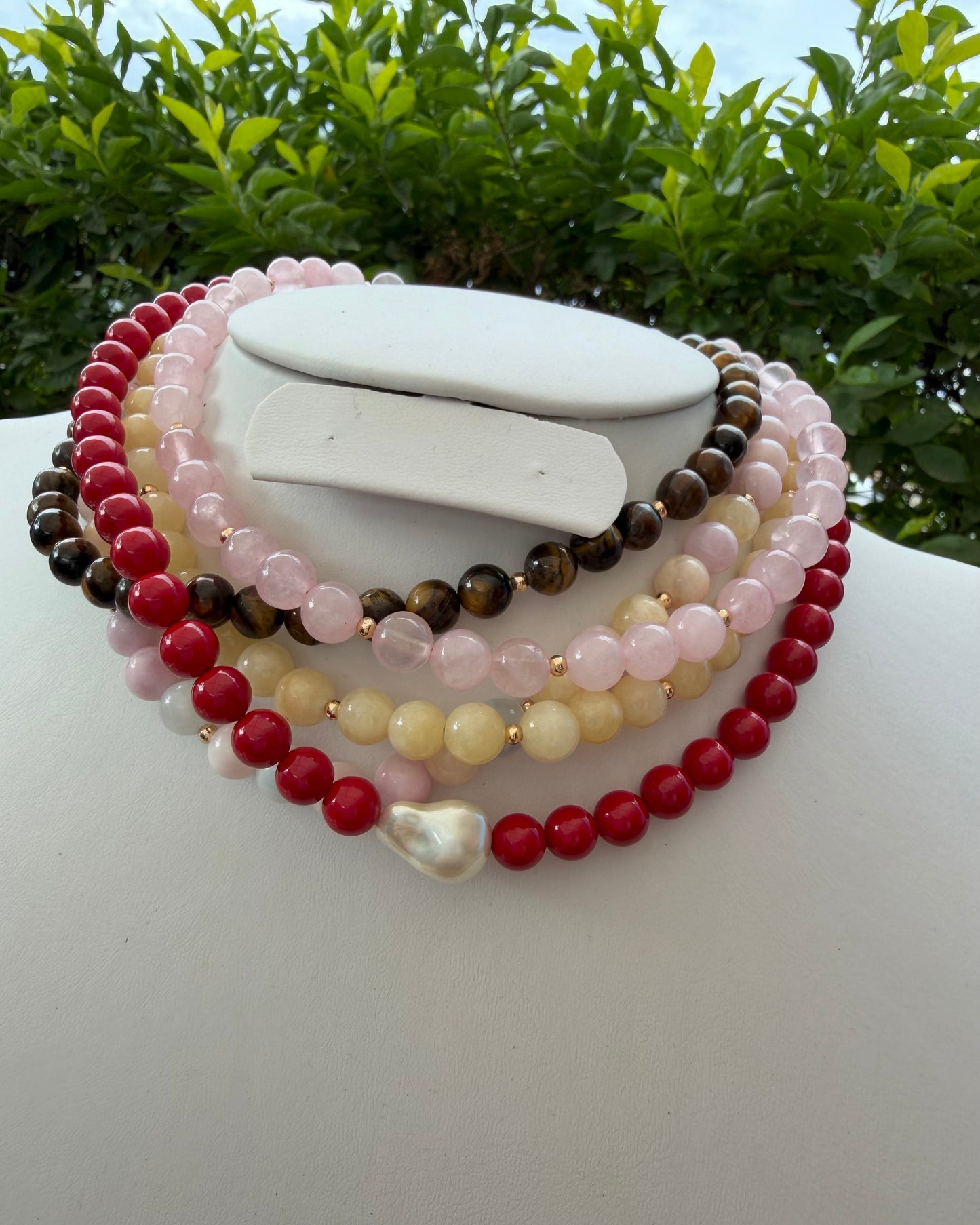 Collar Rojo Perla