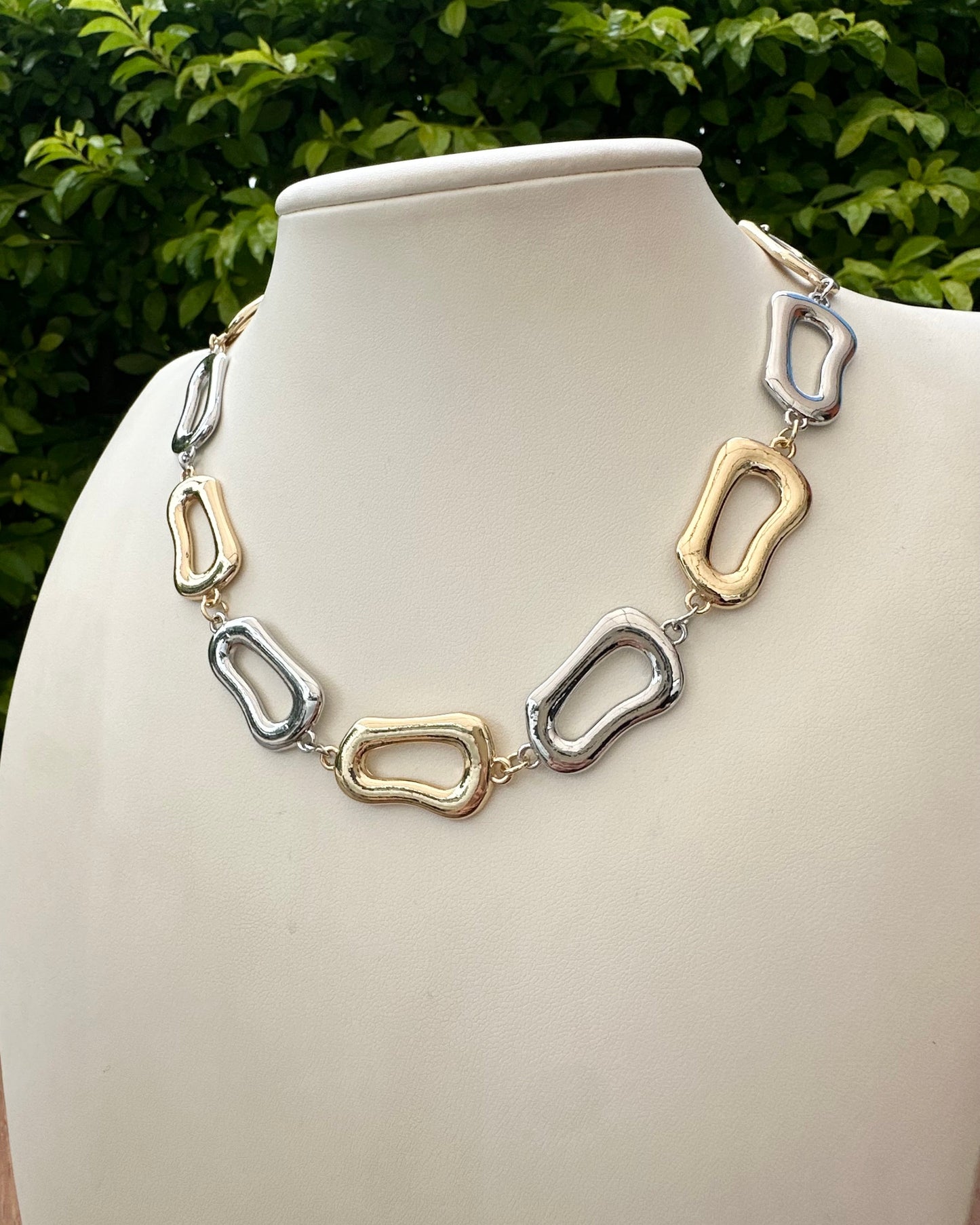 Collar Bicolor Rectangulo