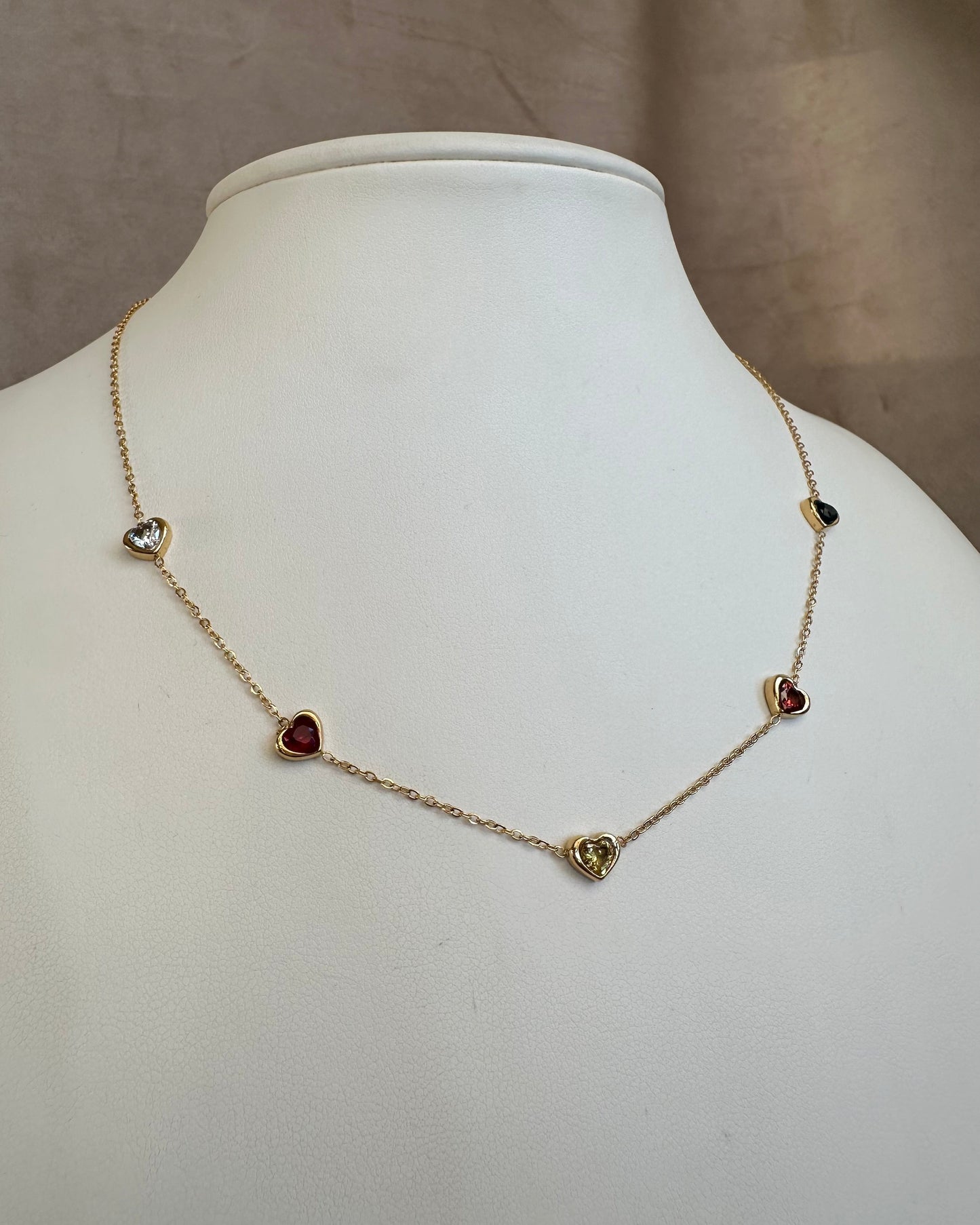 Collar Corazones Multicolor