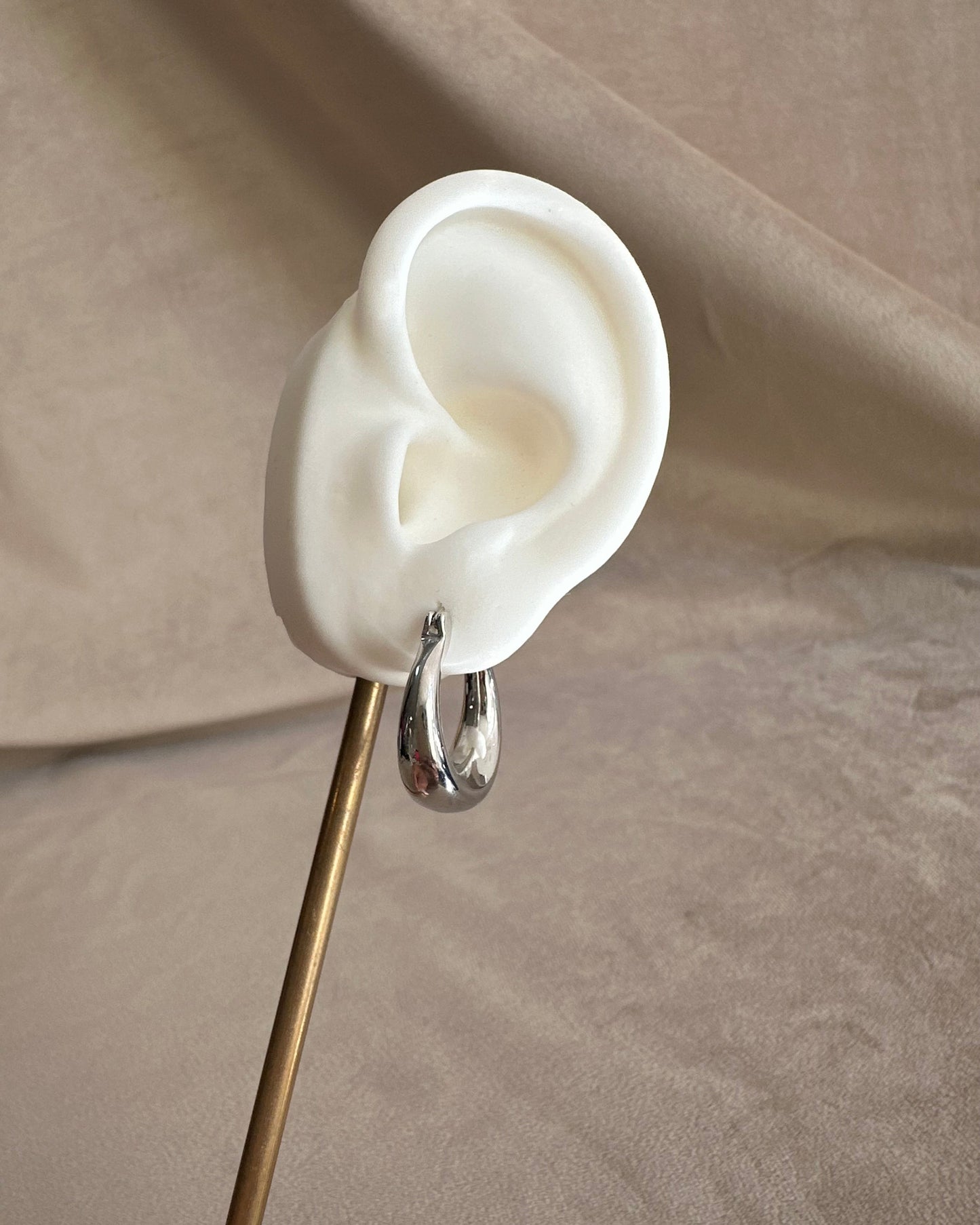 Arracada Chunky Lisa Plateada