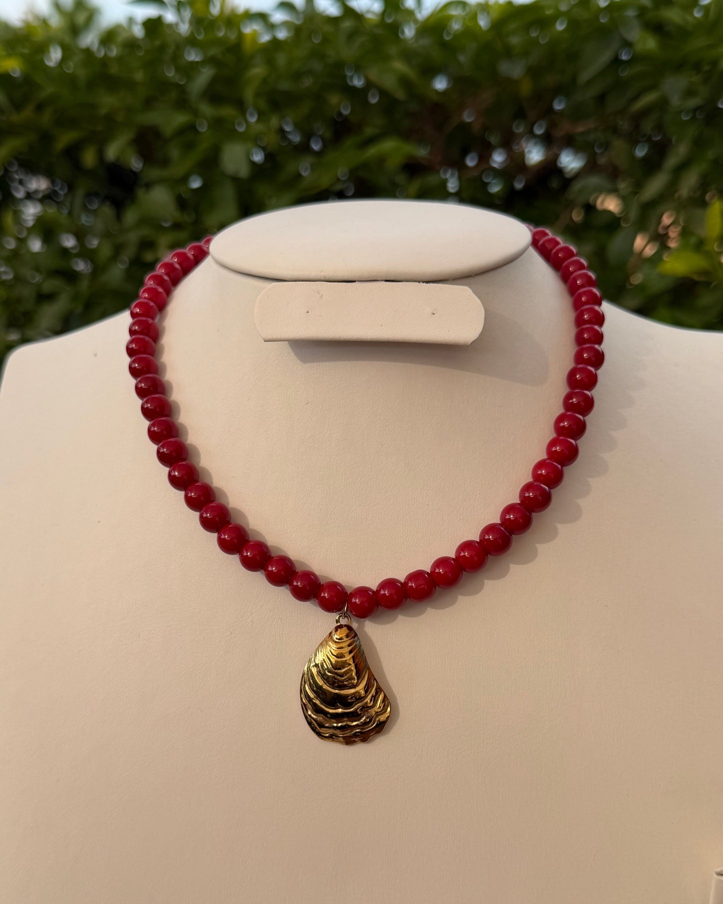Collar Rojo Concha