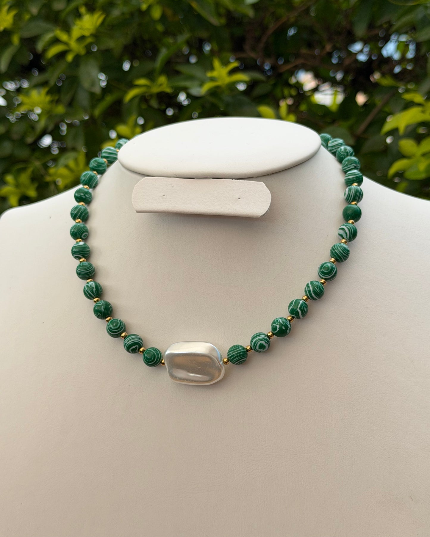 Collar Verde Perla