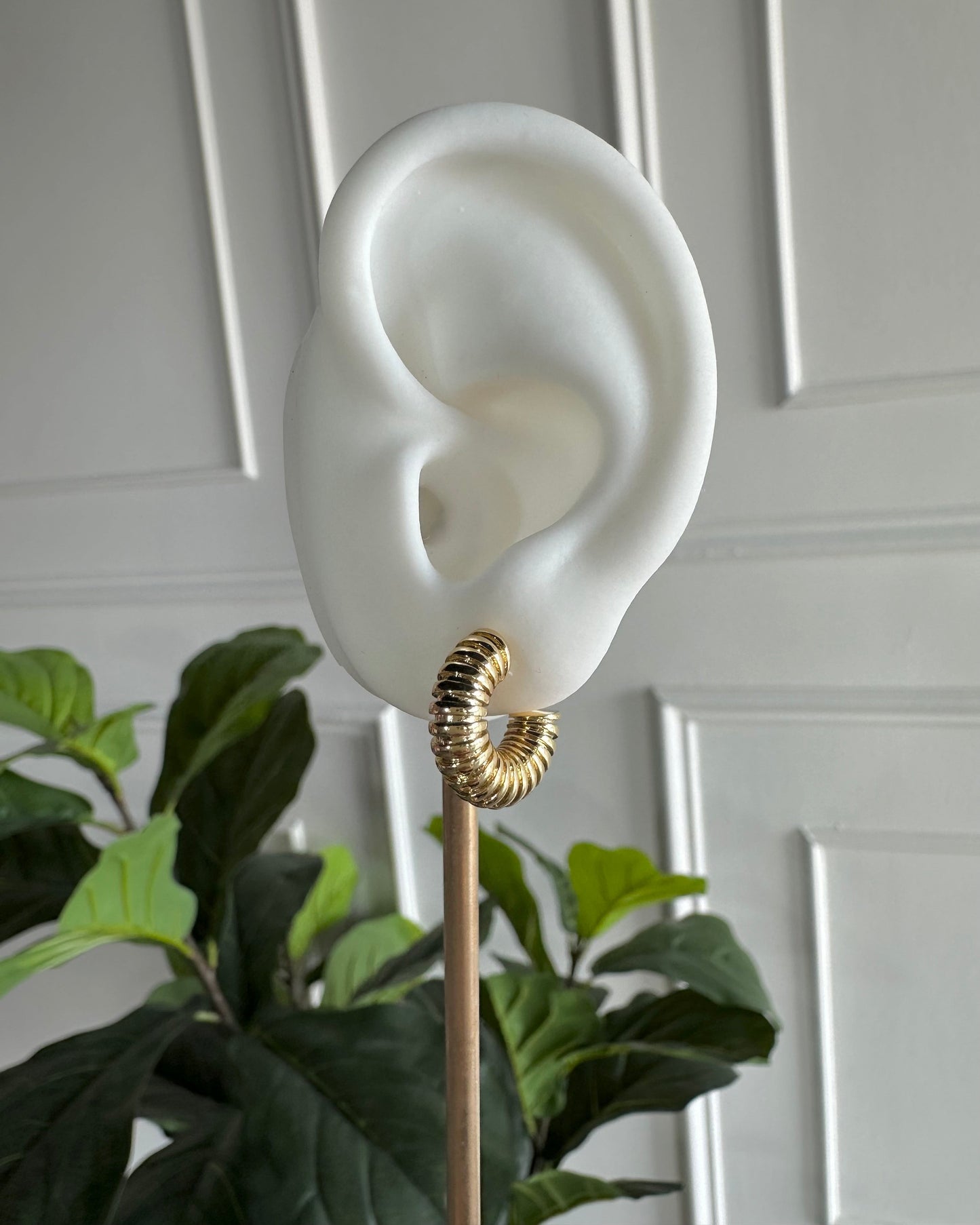 Arracada Chunky Lineas Jk Mini