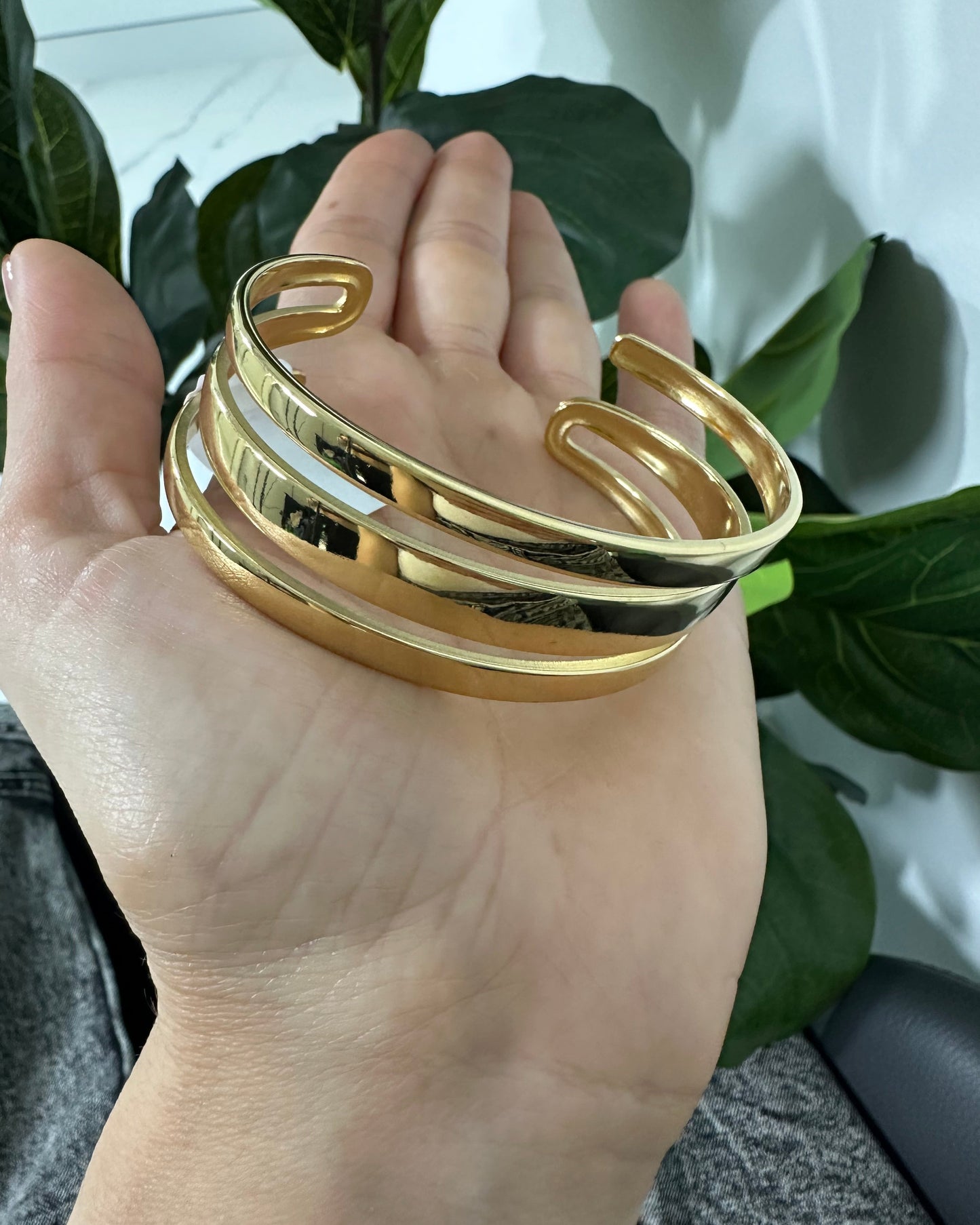 Pulsera Dura Multi Lineas