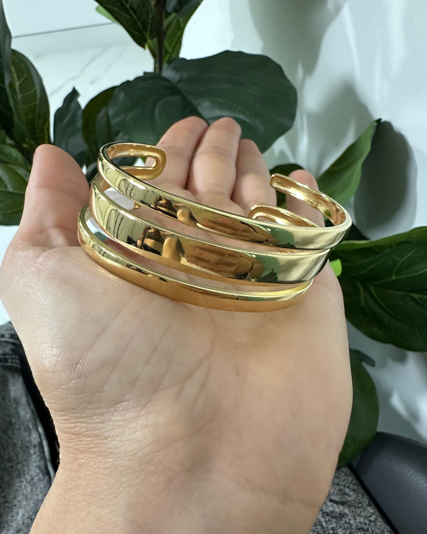 Pulsera Dura Multi Lineas